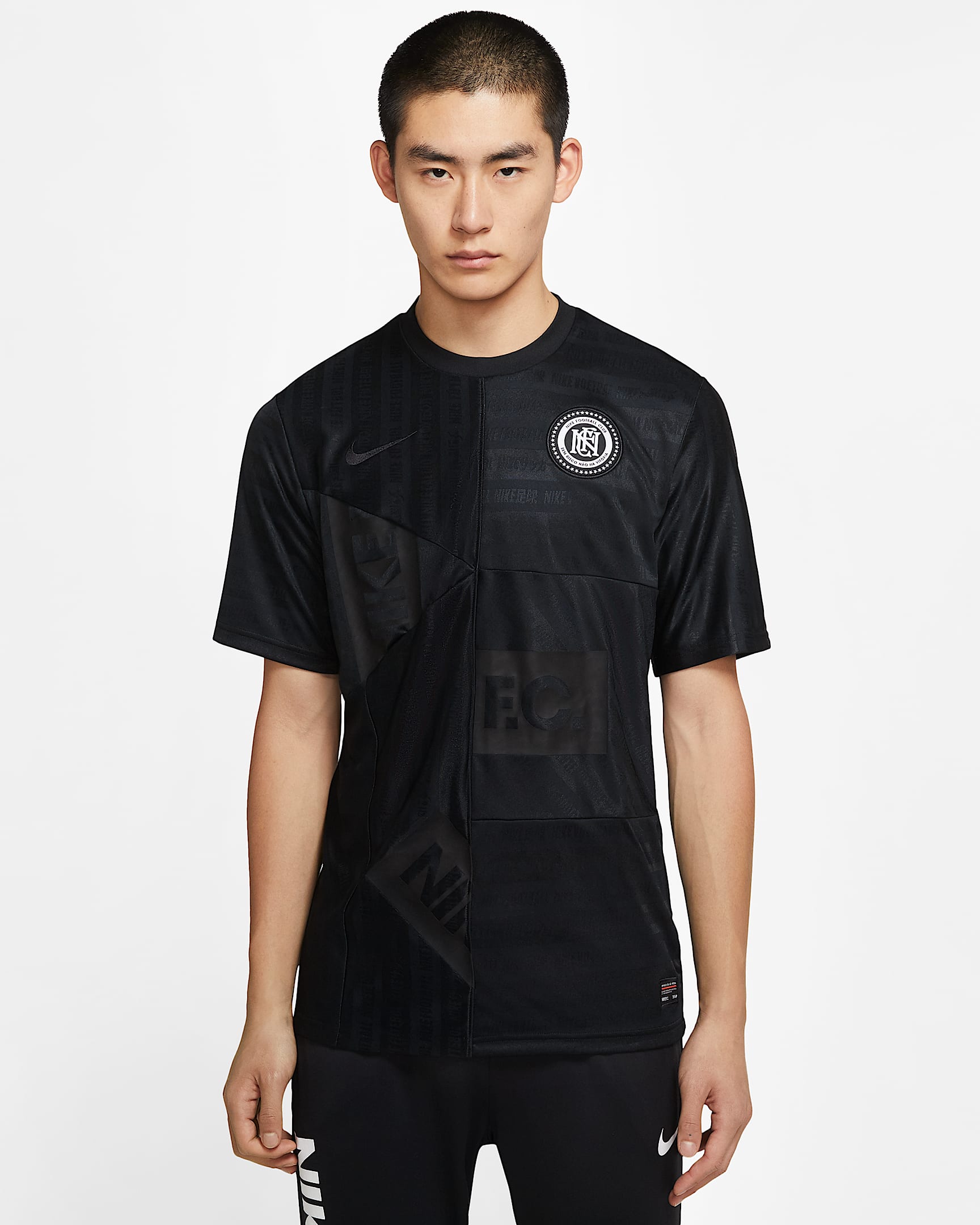 Nike F.C. 主场男子足球球衣 - 黑/黑/白色/黑