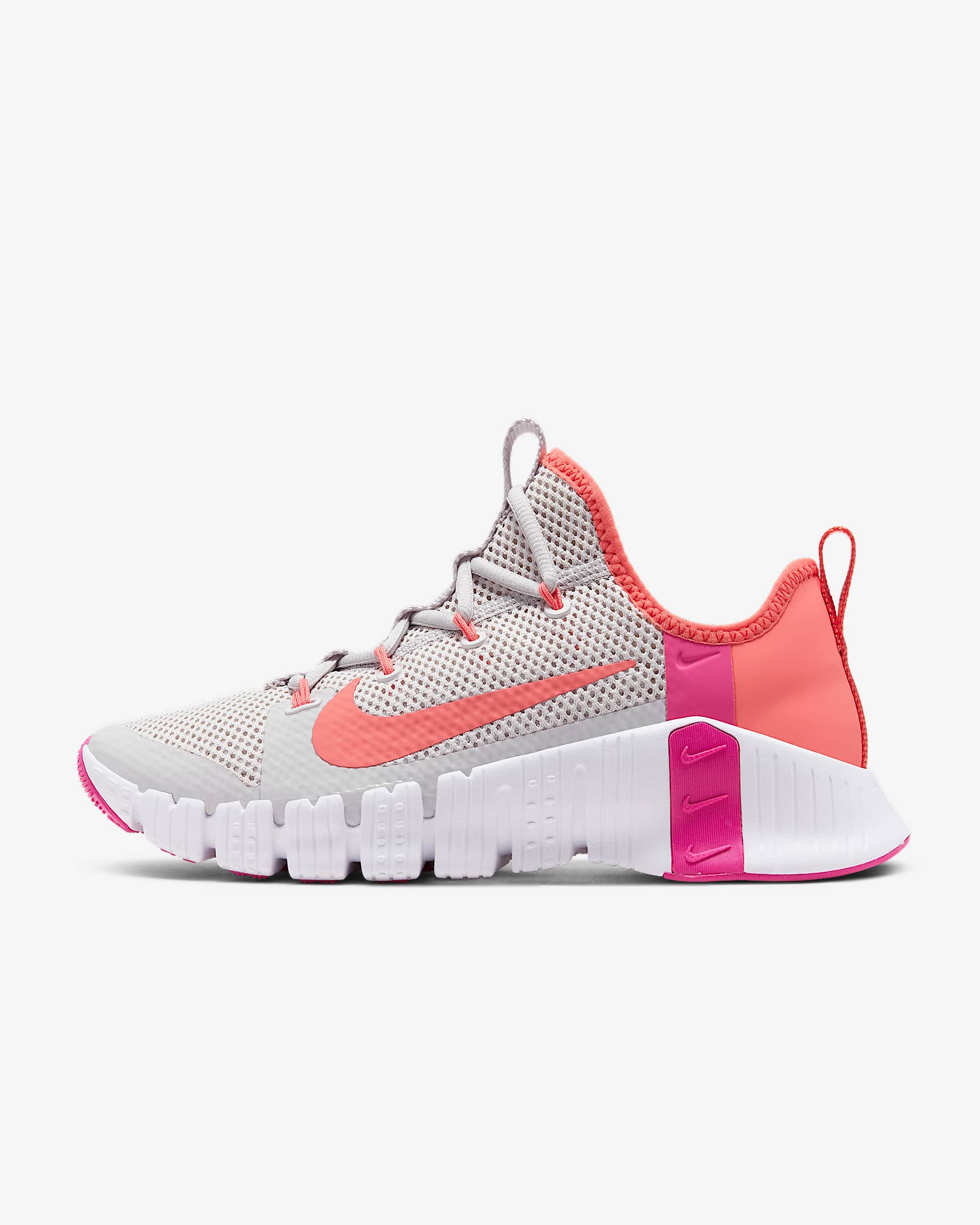 Nike Free Metcon 3 女子训练鞋 - 苍野灰/白色/火焰粉/神秘焰火色