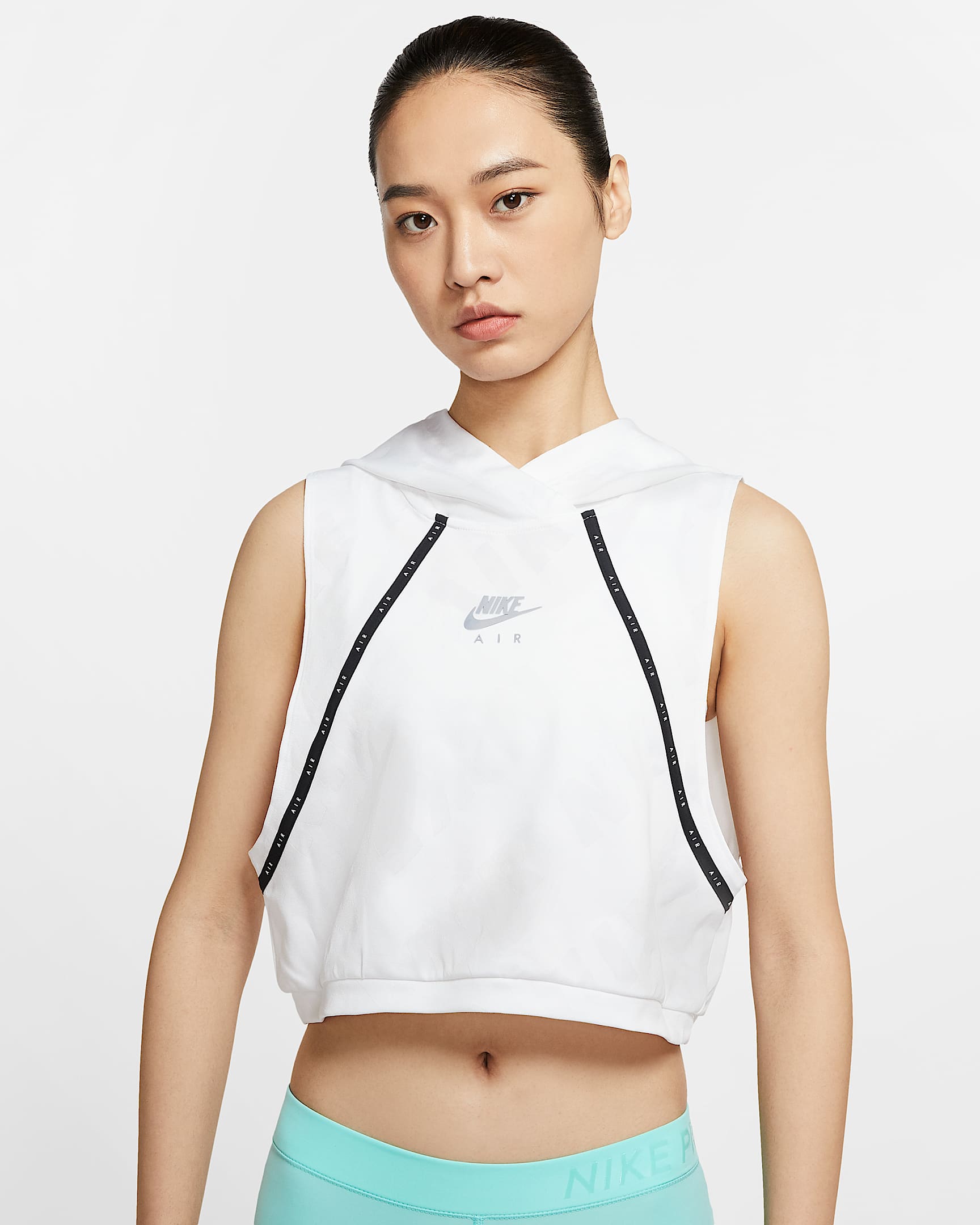 Nike Air 女子连帽跑步马甲 - 白色
