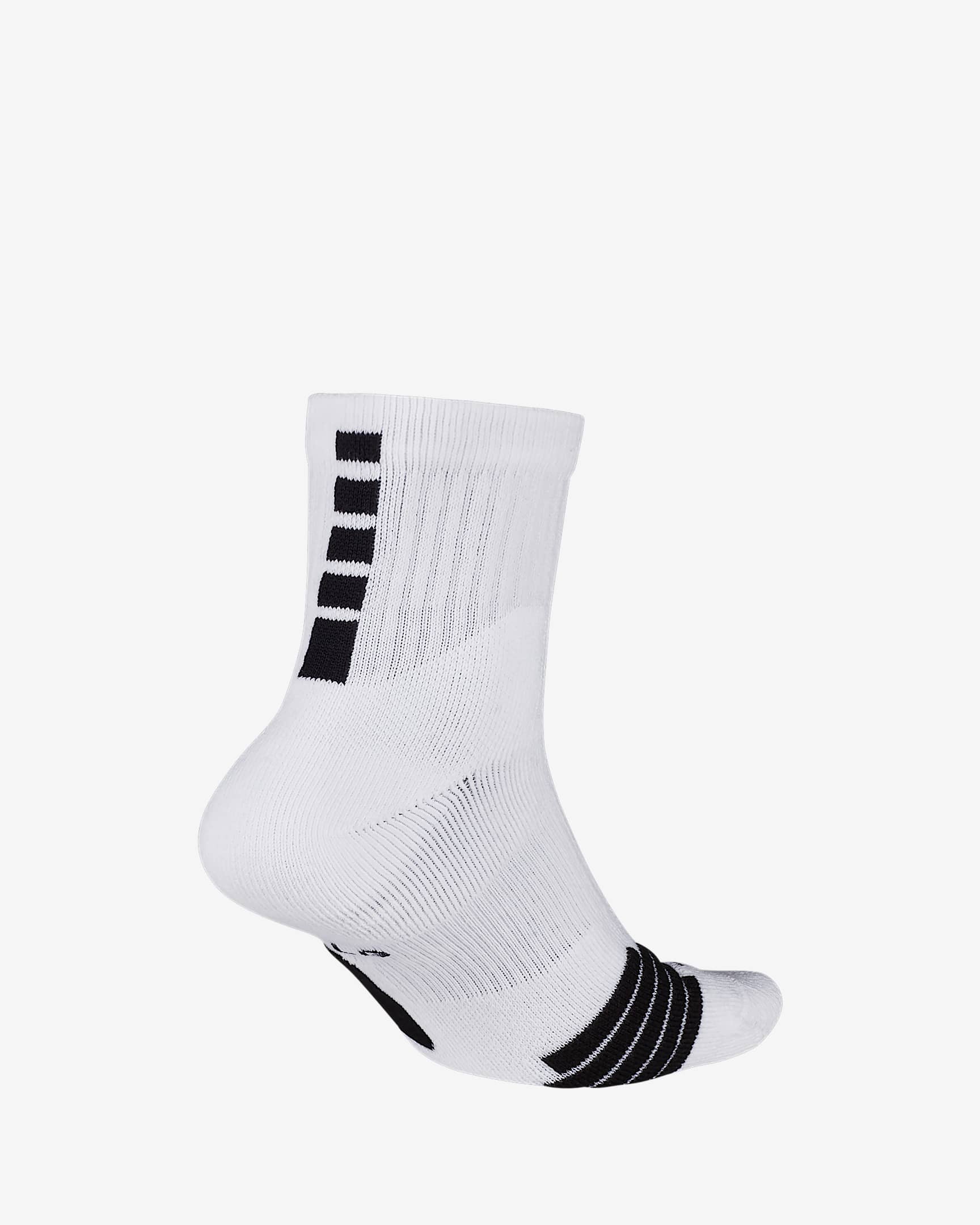 Nike Elite 耐高系列速干篮球袜(1 双) - 白色/黑/黑