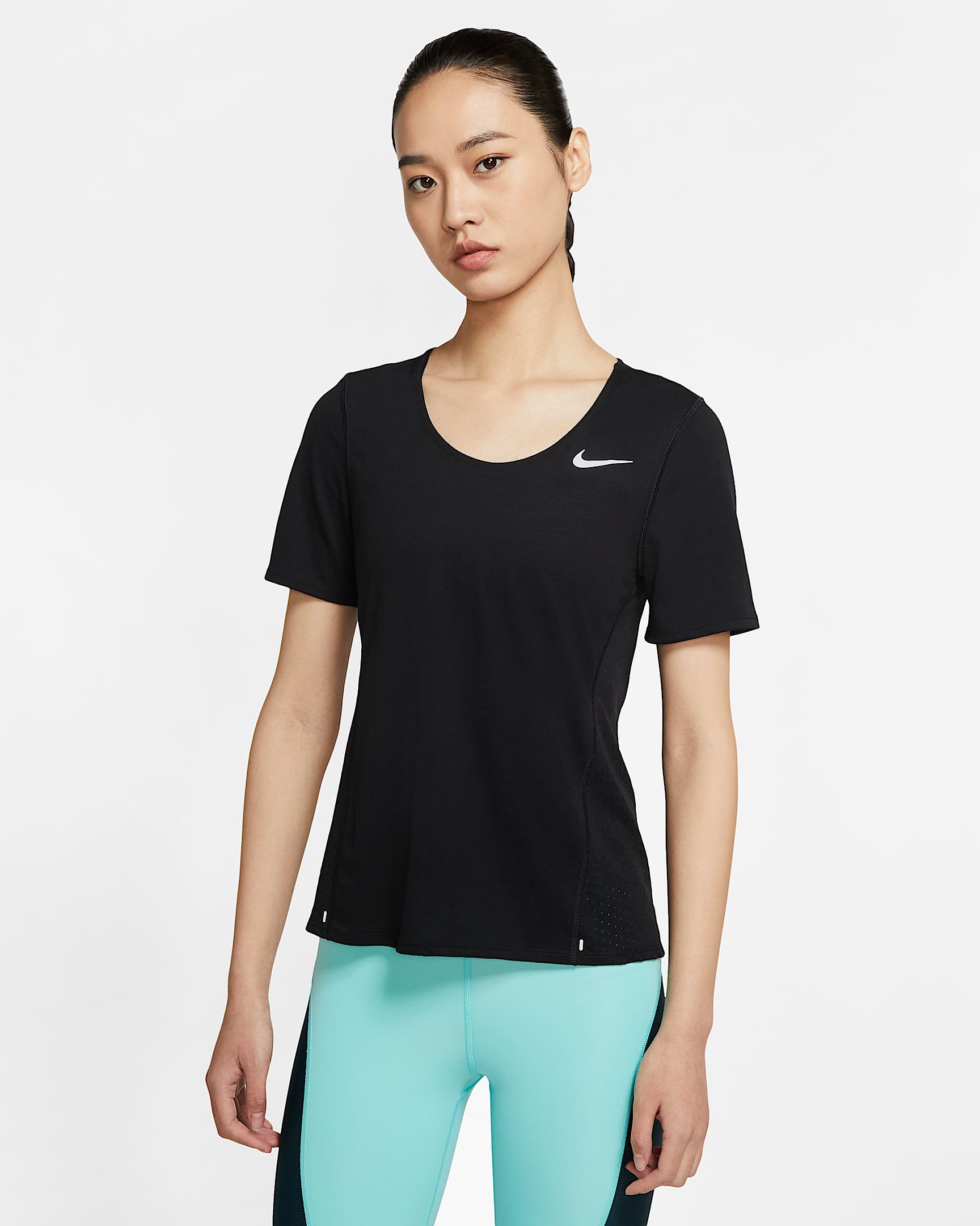 Nike City Sleek 女子跑步上衣 - 黑