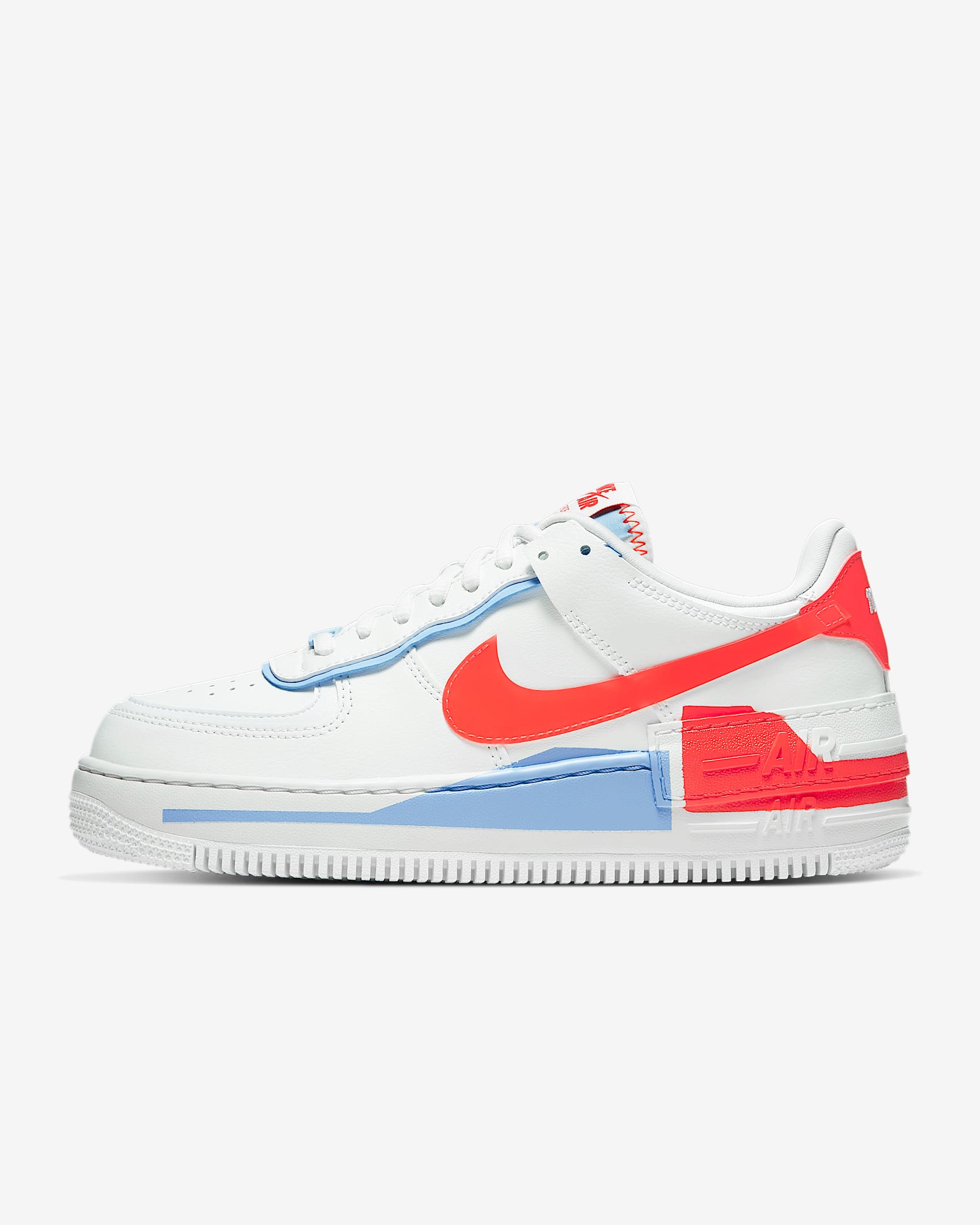 Nike AF1 Shadow SE 女子运动鞋 - 山峰白/队橙/心灵蓝/山峰白