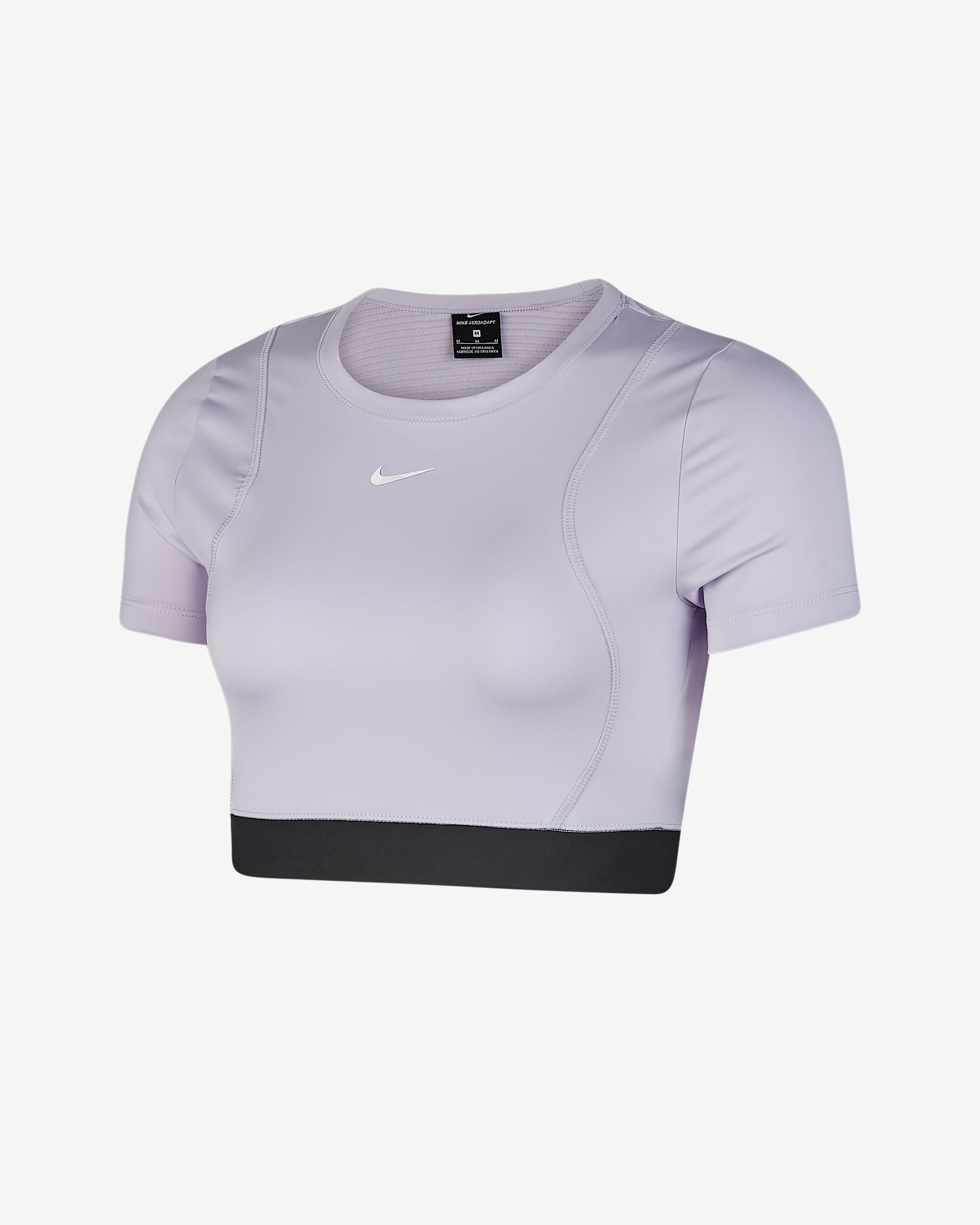 Nike AeroAdapt 女子短款上衣 - 无限紫丁香/黑/金属银