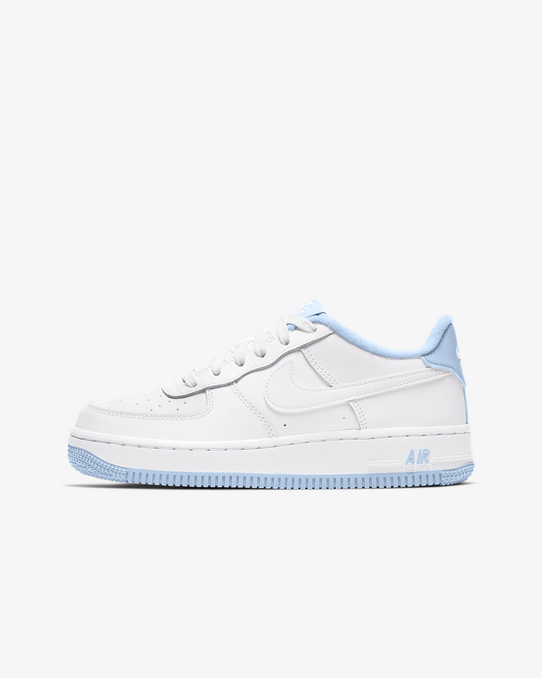 Nike Air Force 1 大童空军一号运动鞋 - 白色/氢蓝/白色