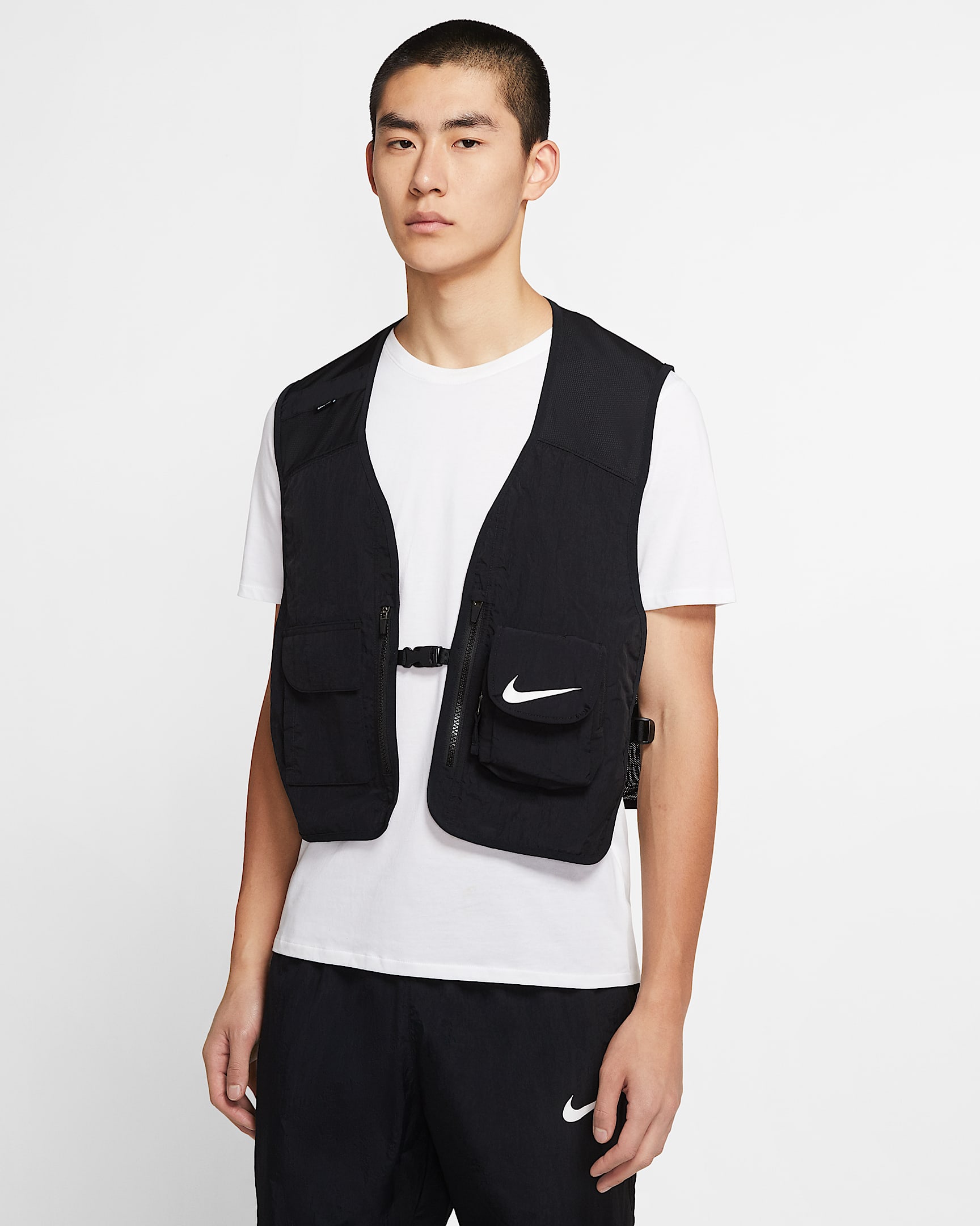 Nike F.C. 男子足球马甲 - 黑/白色/白色