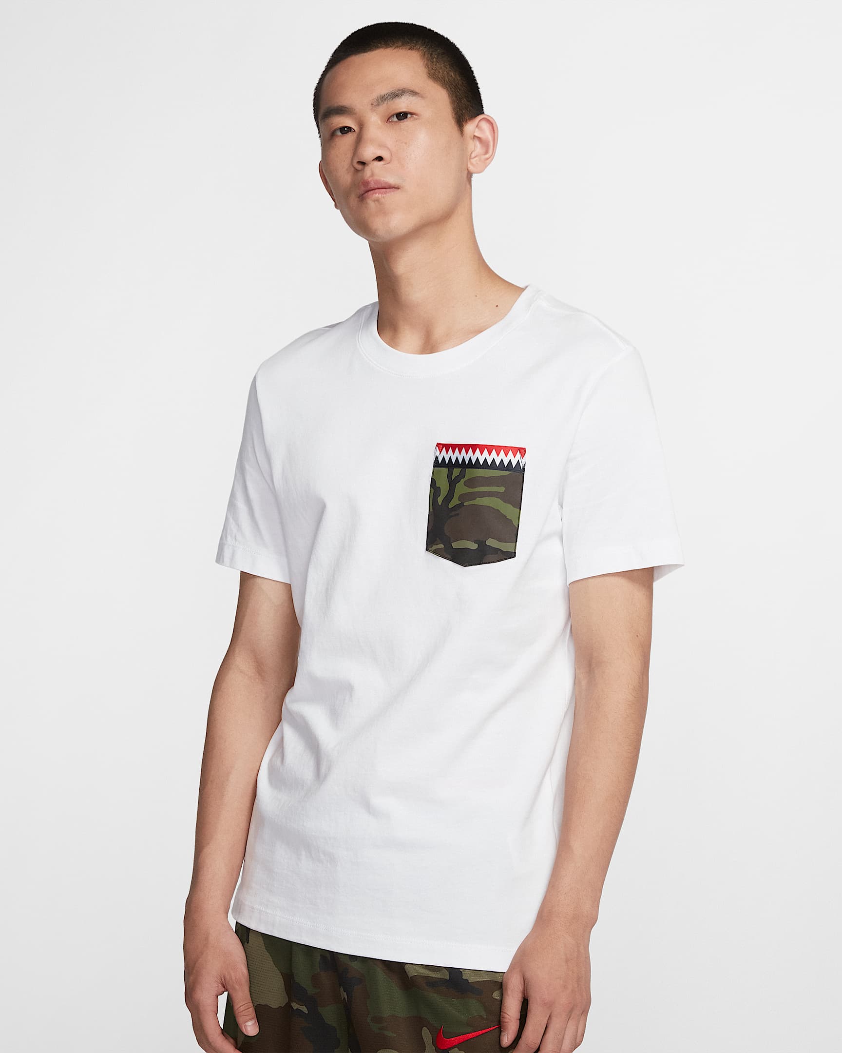Nike DNA 男子口袋篮球T恤 - 白色/白色