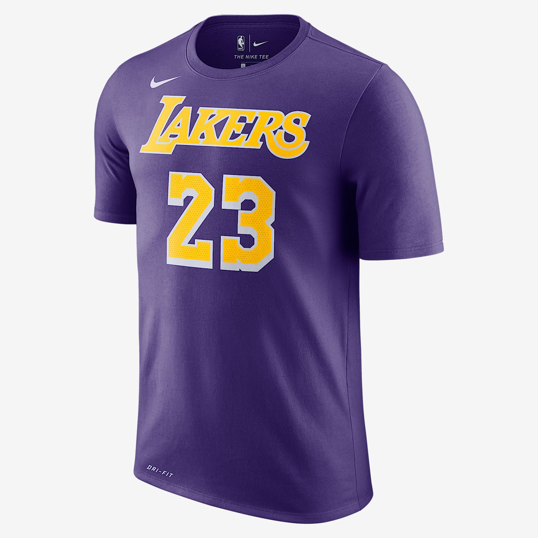 洛杉矶湖人队 (LeBron James) Nike Dri-FIT NBA 男子T恤 - 庭紫