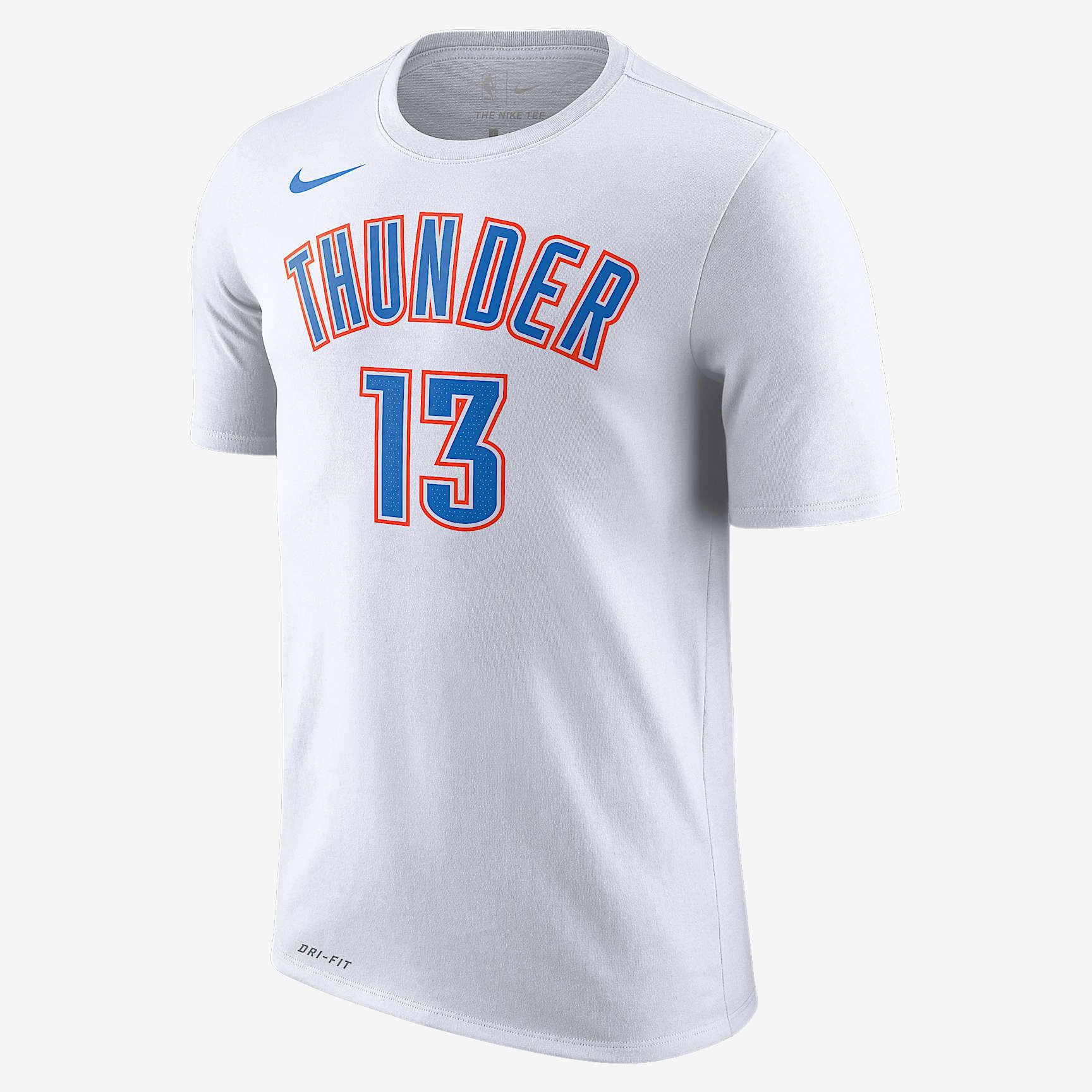 俄克拉荷马城雷霆队 (Paul George) Nike Dri-FIT 男子 NBA T恤 - 白色