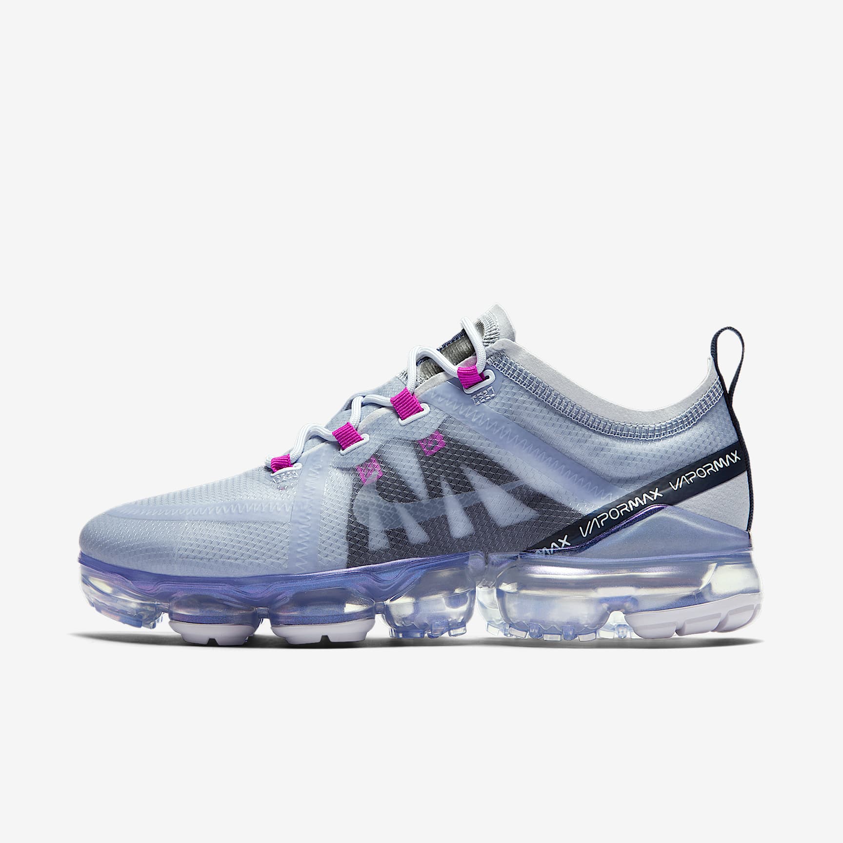 Nike Air VaporMax 2019 女子运动鞋 - 足球灰/黑曜石色/金属银/白色