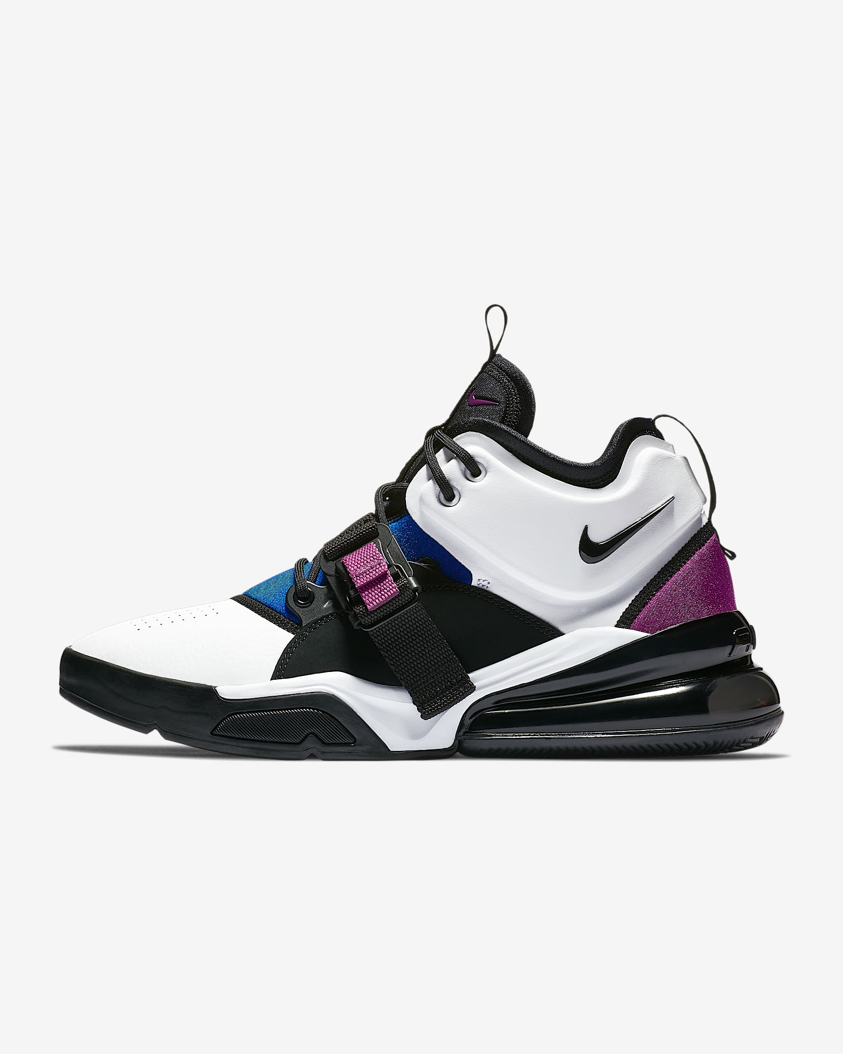 Nike Air Force 270 男子运动鞋 - 白色/里昂蓝/浆果红/黑