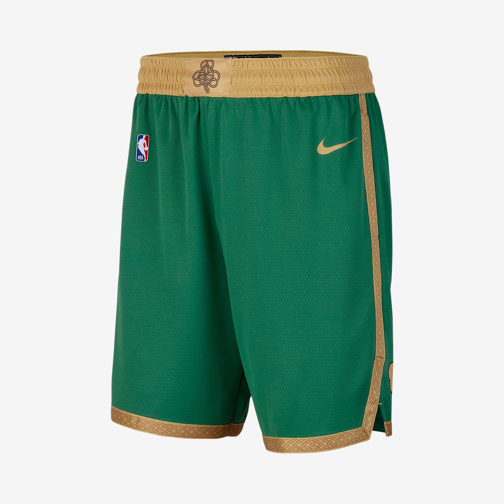 波士顿凯尔特人队 City Edition Nike NBA Swingman 男子短裤 - 苜蓿绿/俱乐部金/俱乐部金