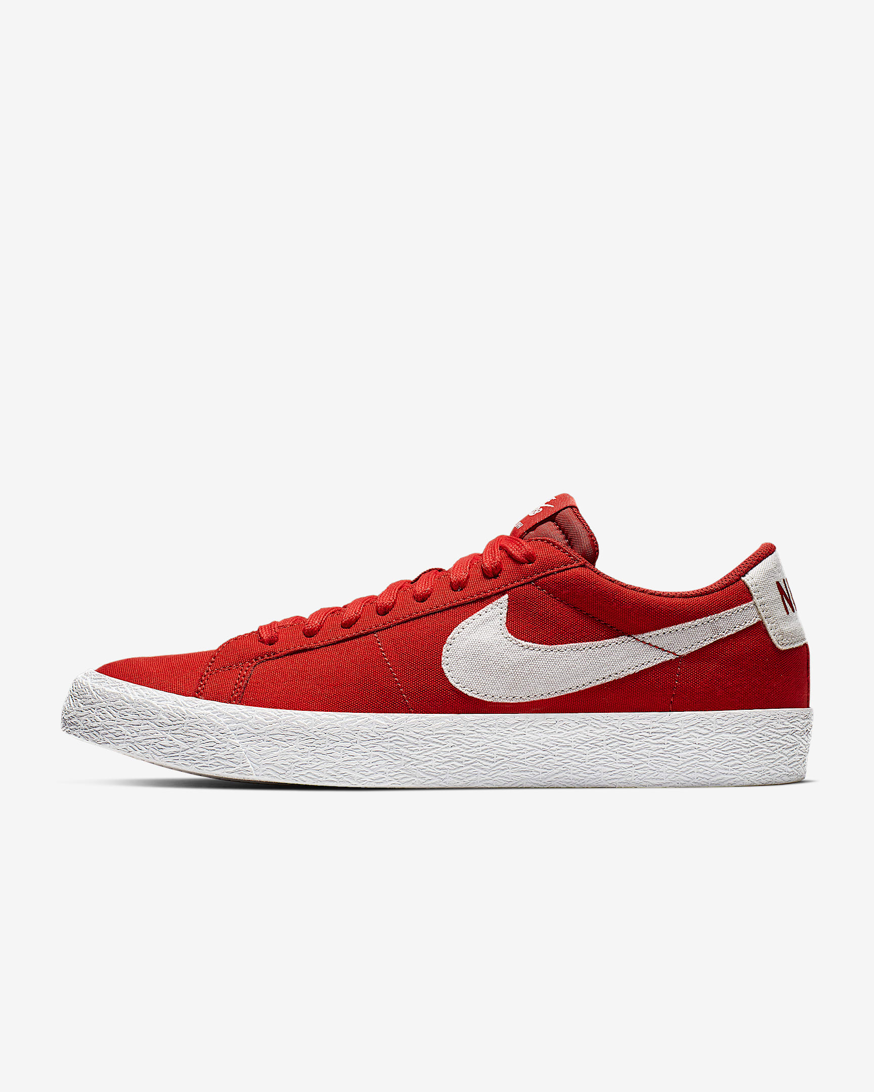 Nike SB Blazer Zoom Low CNVS 男/女滑板鞋 - 大学红/白色/苍野灰
