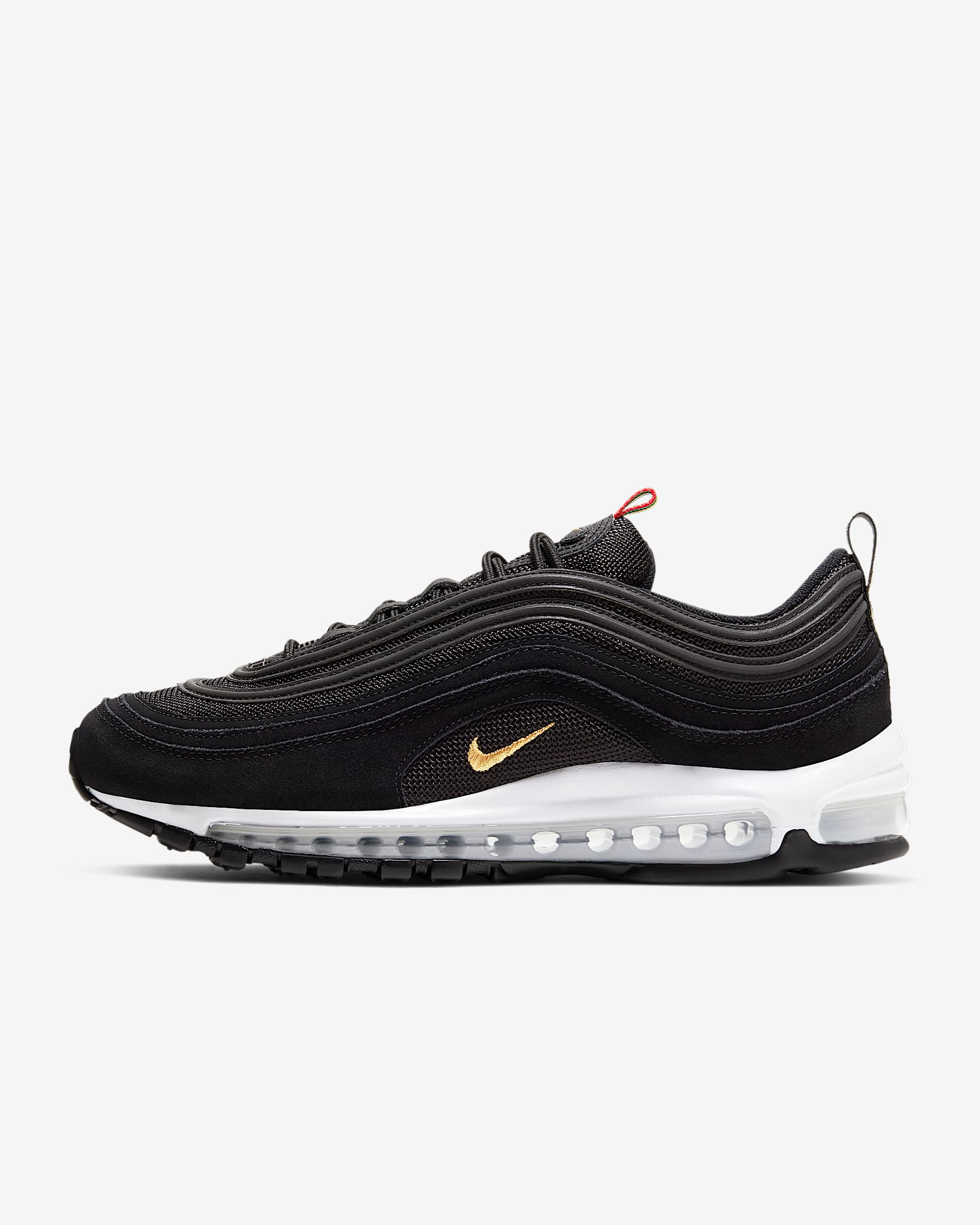 Nike Air Max 97 QS 男子运动鞋 - 黑/白色/金属色