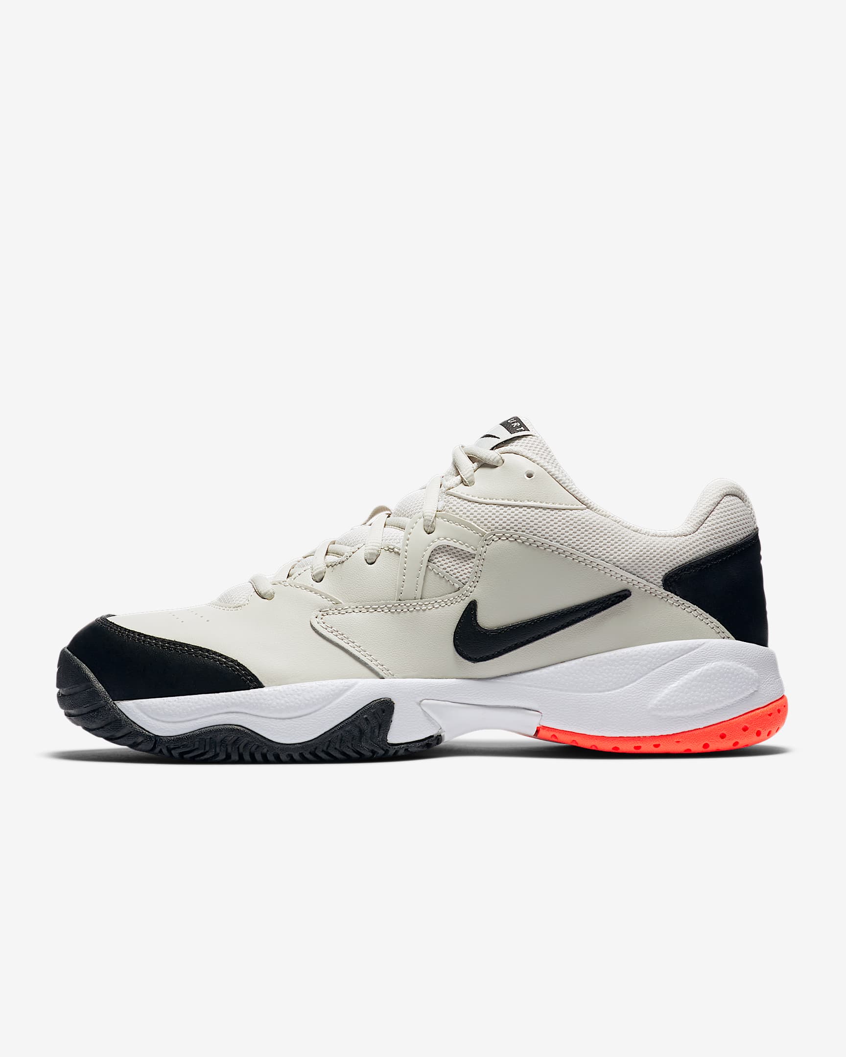 NikeCourt Lite 2 男子硬地球场网球鞋 - 浅骨色/火山岩红/白色/黑
