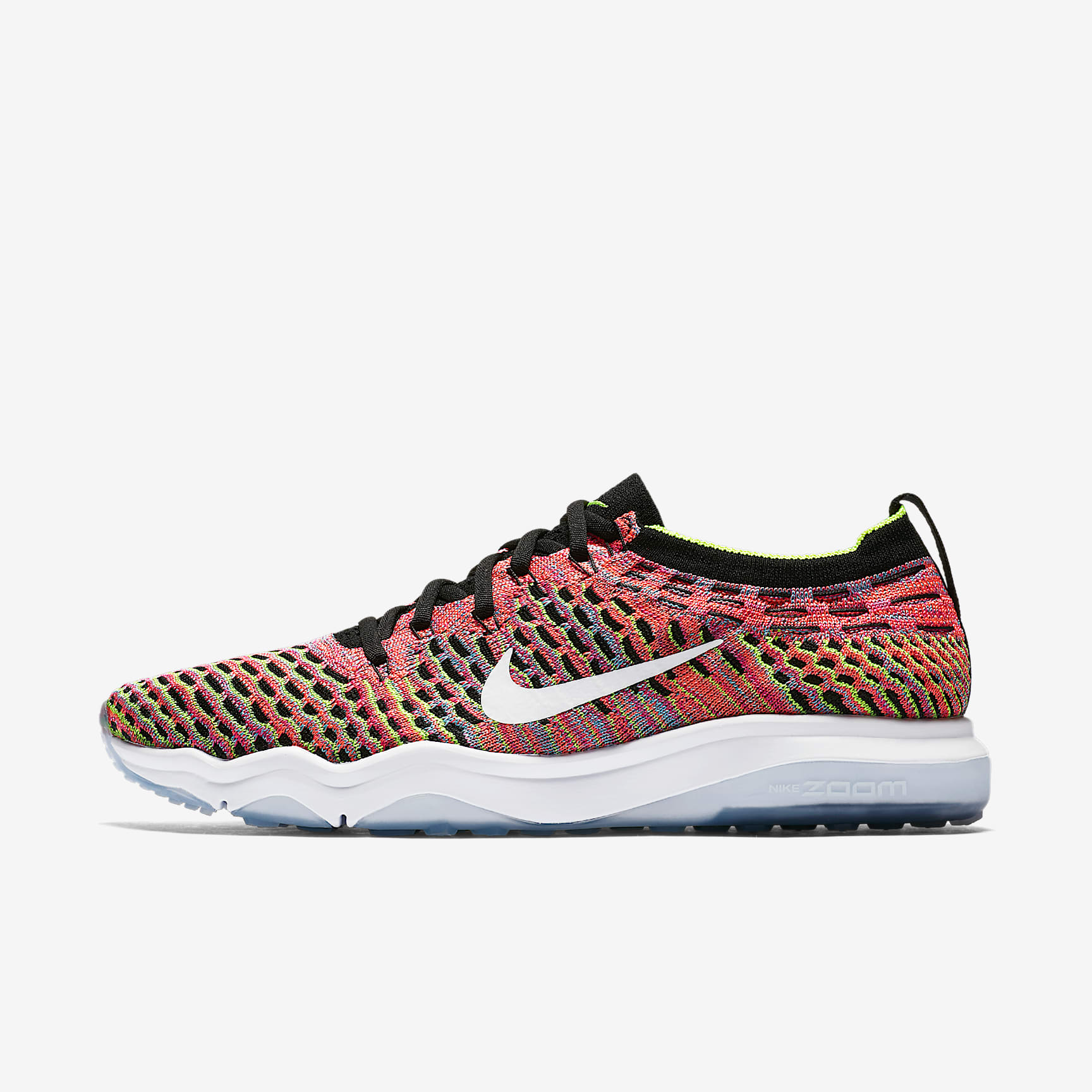 Nike Air Zoom Fearless FK Lux 女子训练鞋 - 黑/荧光黄/夺魄粉/白色