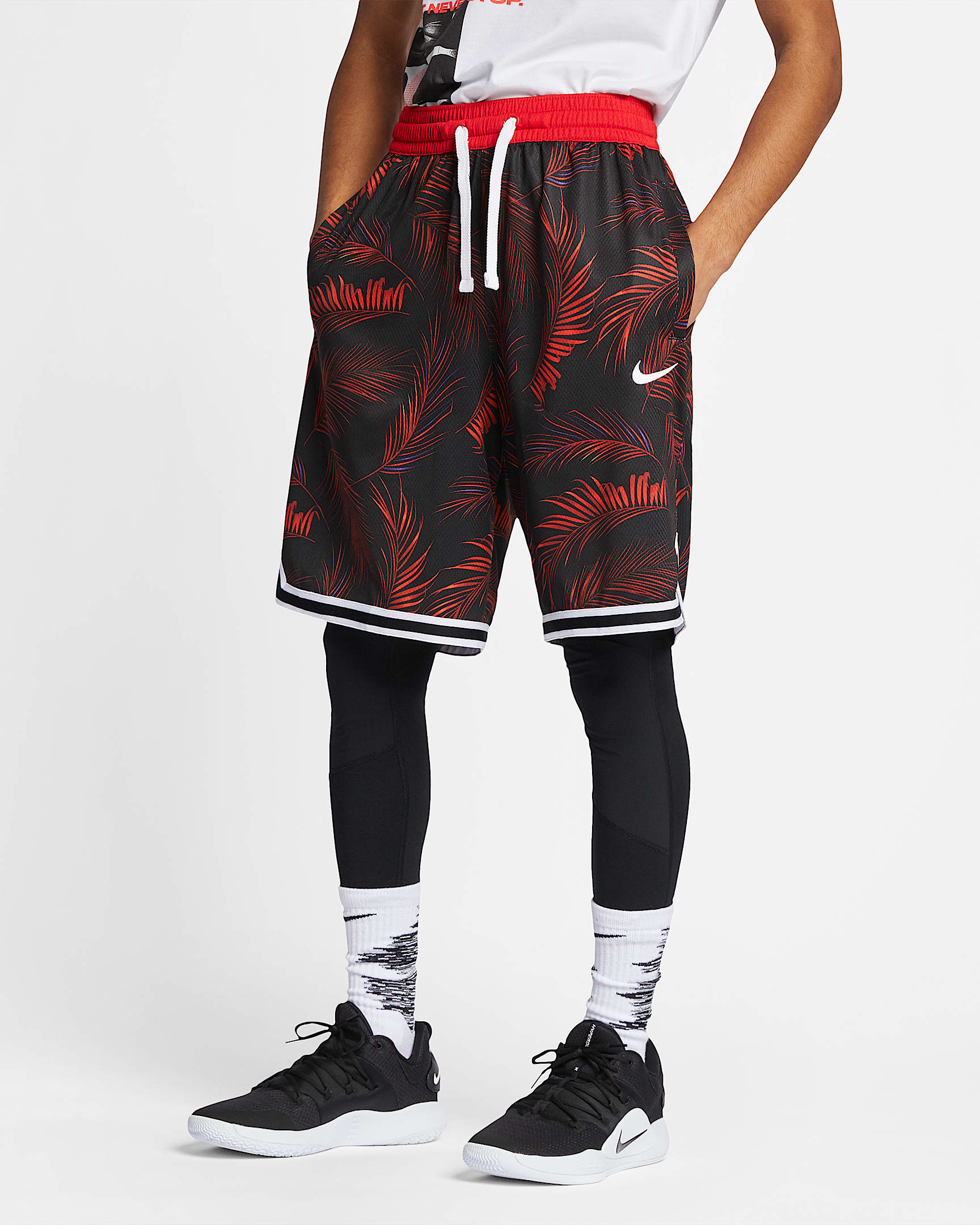 Nike Dri-FIT DNA 男子篮球短裤 - 大学红/白色