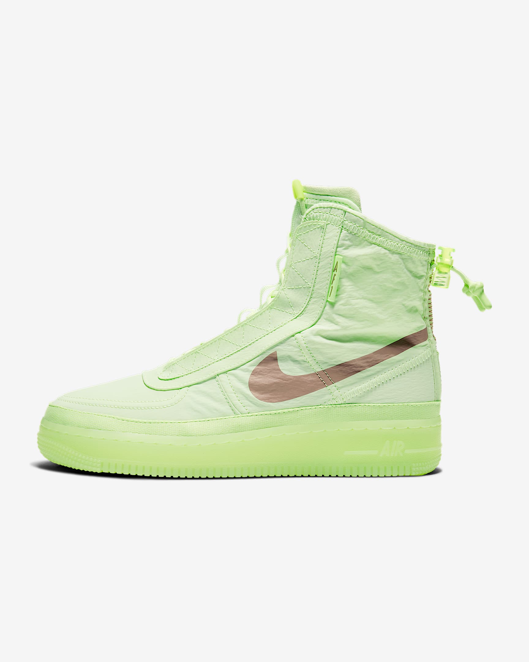Nike AF1 Shell 女子运动鞋 - 微黄绿/微黄绿/沙漠黄