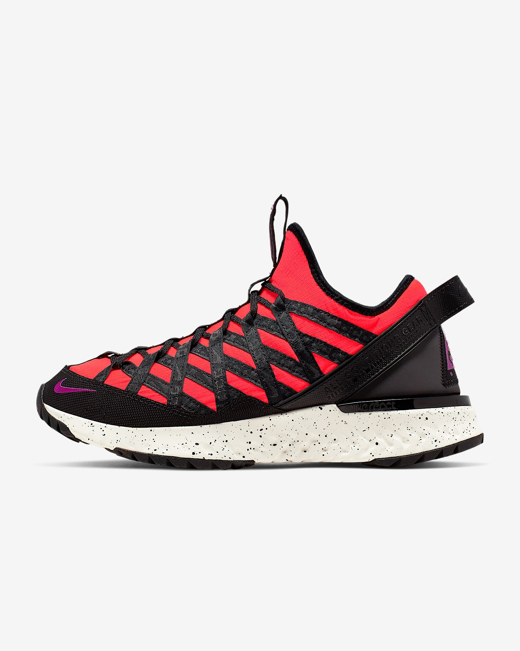 Nike ACG React Terra Gobe 男子运动鞋 - 亮深红/帆白/明亮紫