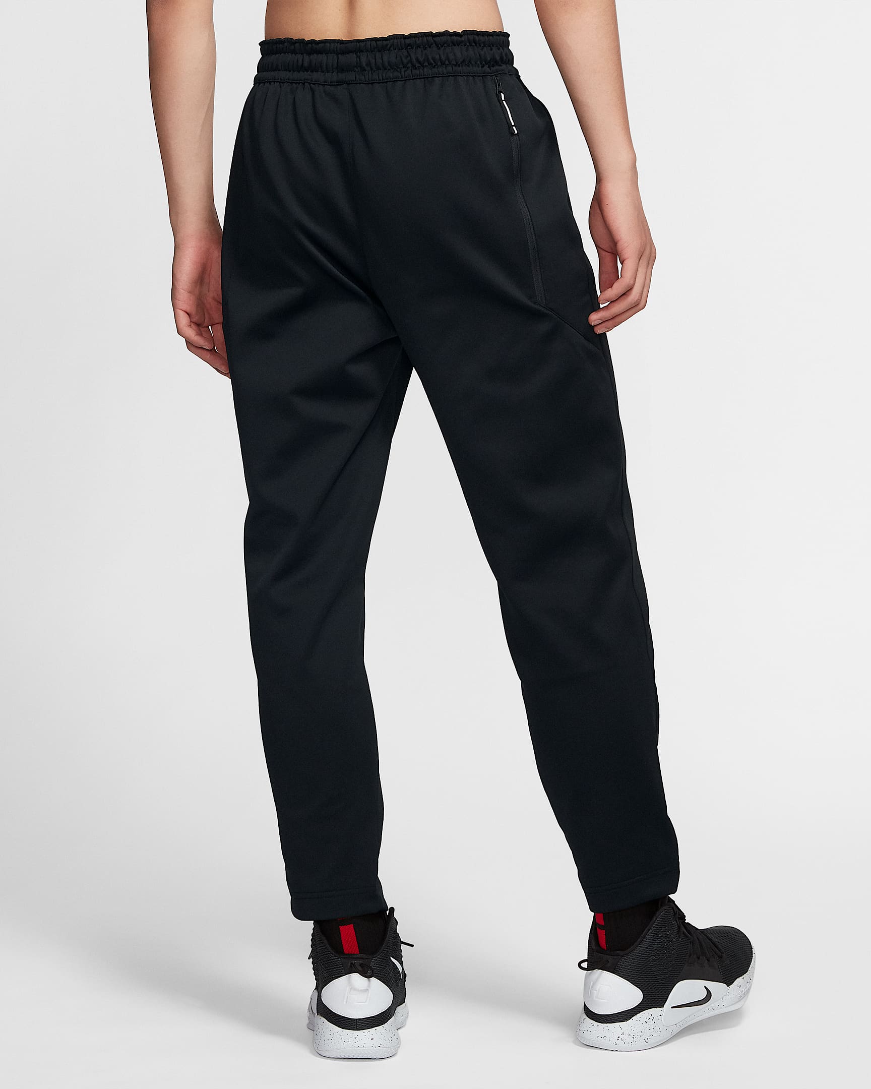 Nike Therma 男子篮球长裤 - 黑/白色