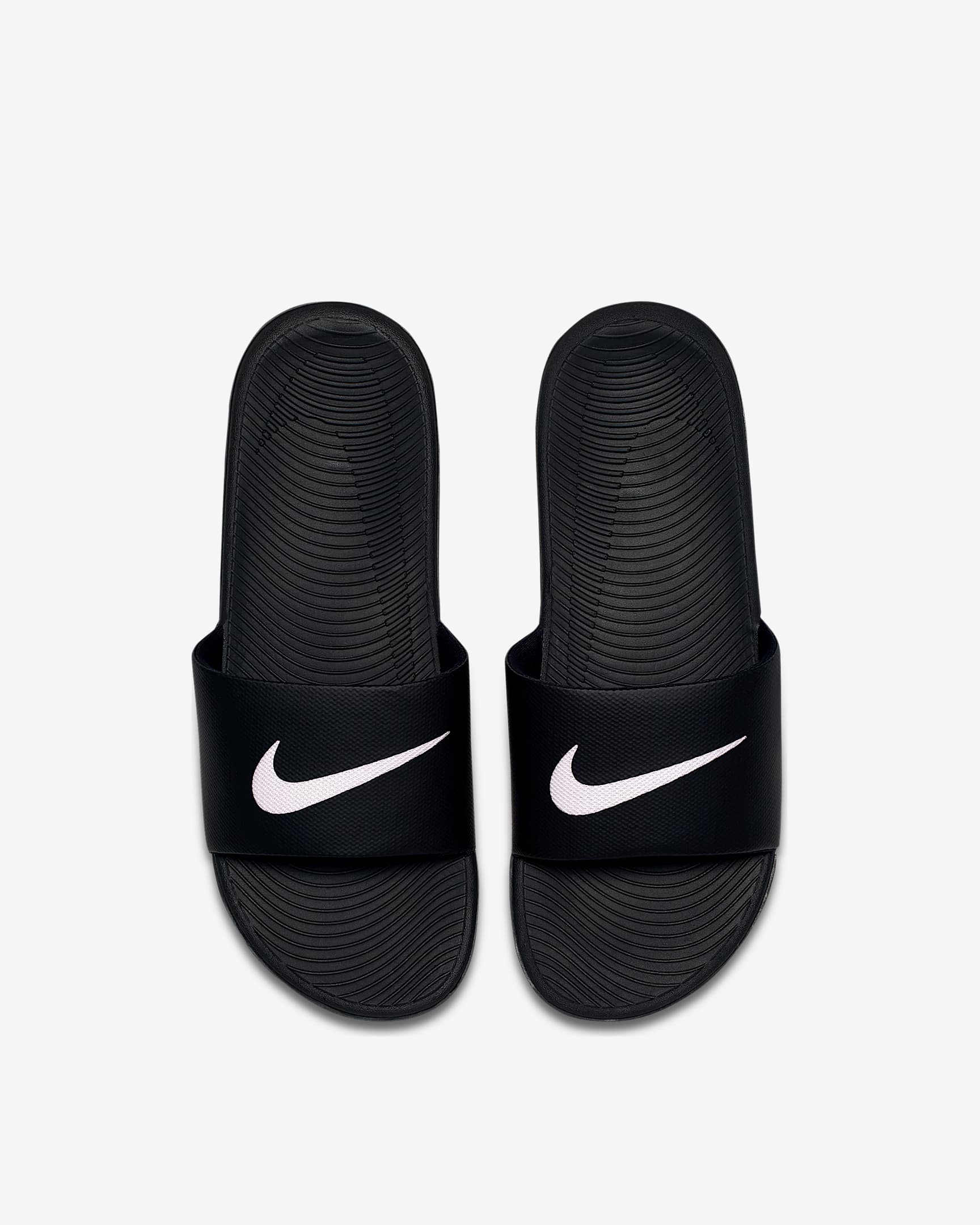 Nike Kawa Slide 男子拖鞋 - 黑/白色