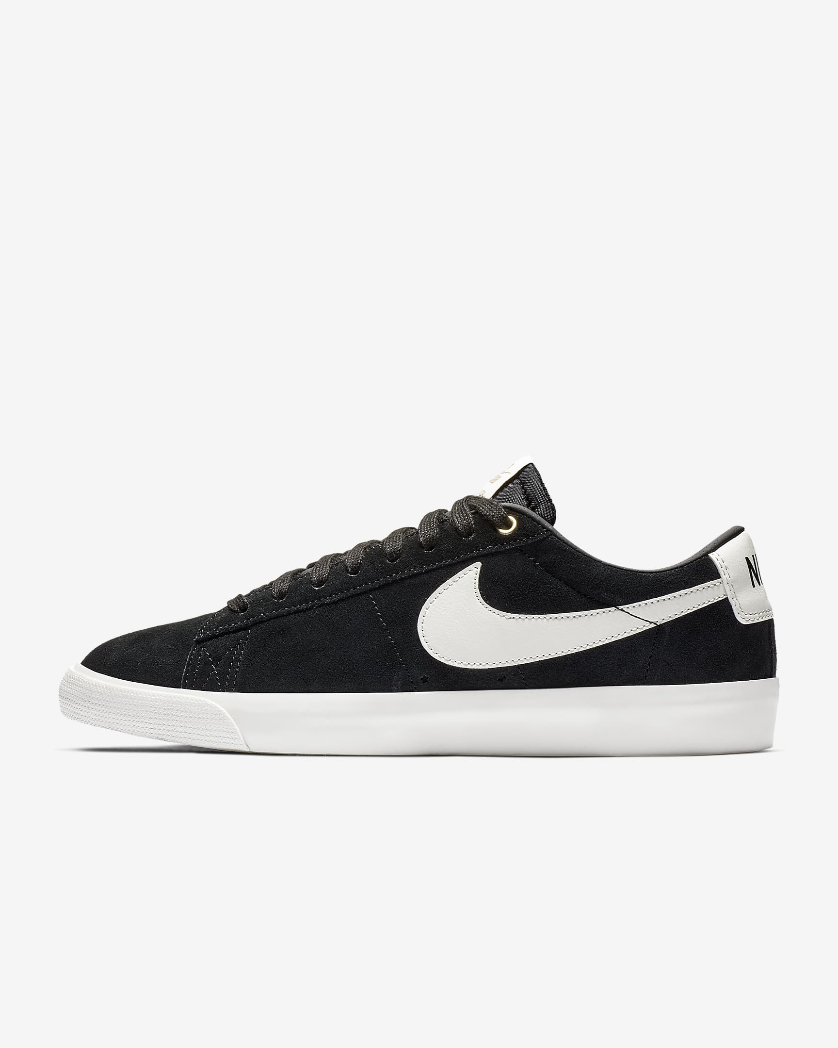 Nike SB Zoom Blazer Low GT 男/女滑板鞋 - 黑/帆白