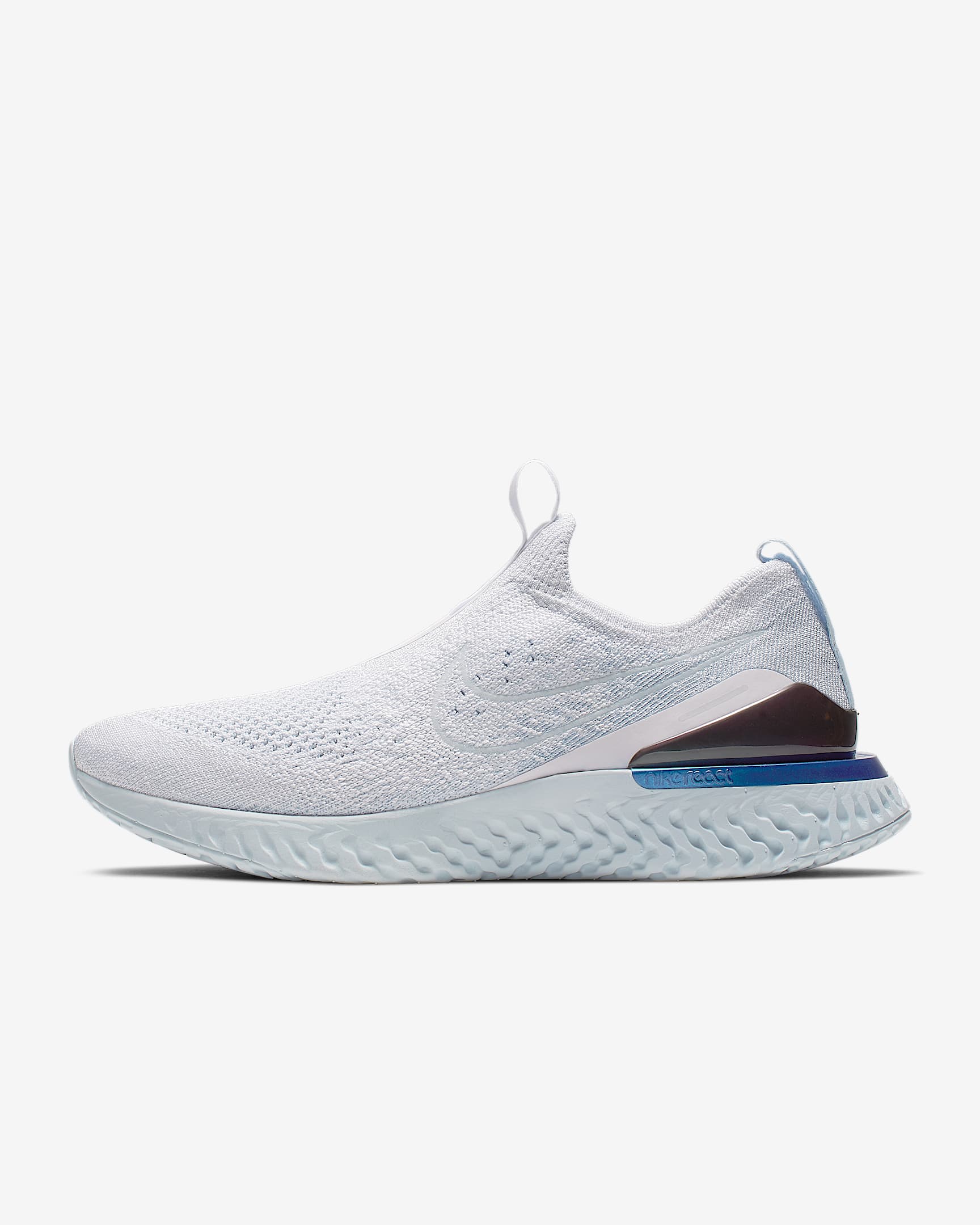 Nike Epic Phantom React FK 女子跑步鞋 - 白色/氢蓝/紫蓝/白色