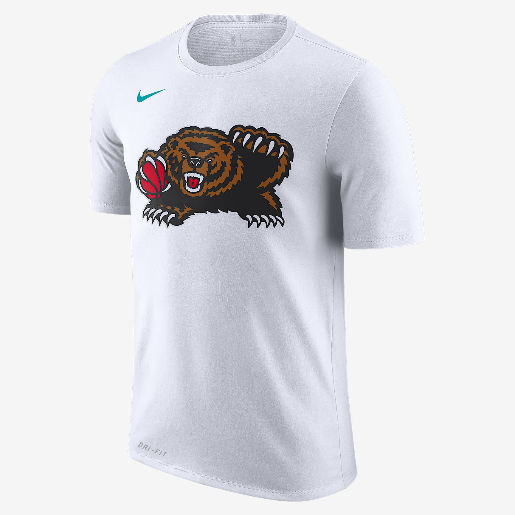 孟菲斯灰熊队 Classic Logo Nike Dri-FIT NBA 男子T恤 - 白色
