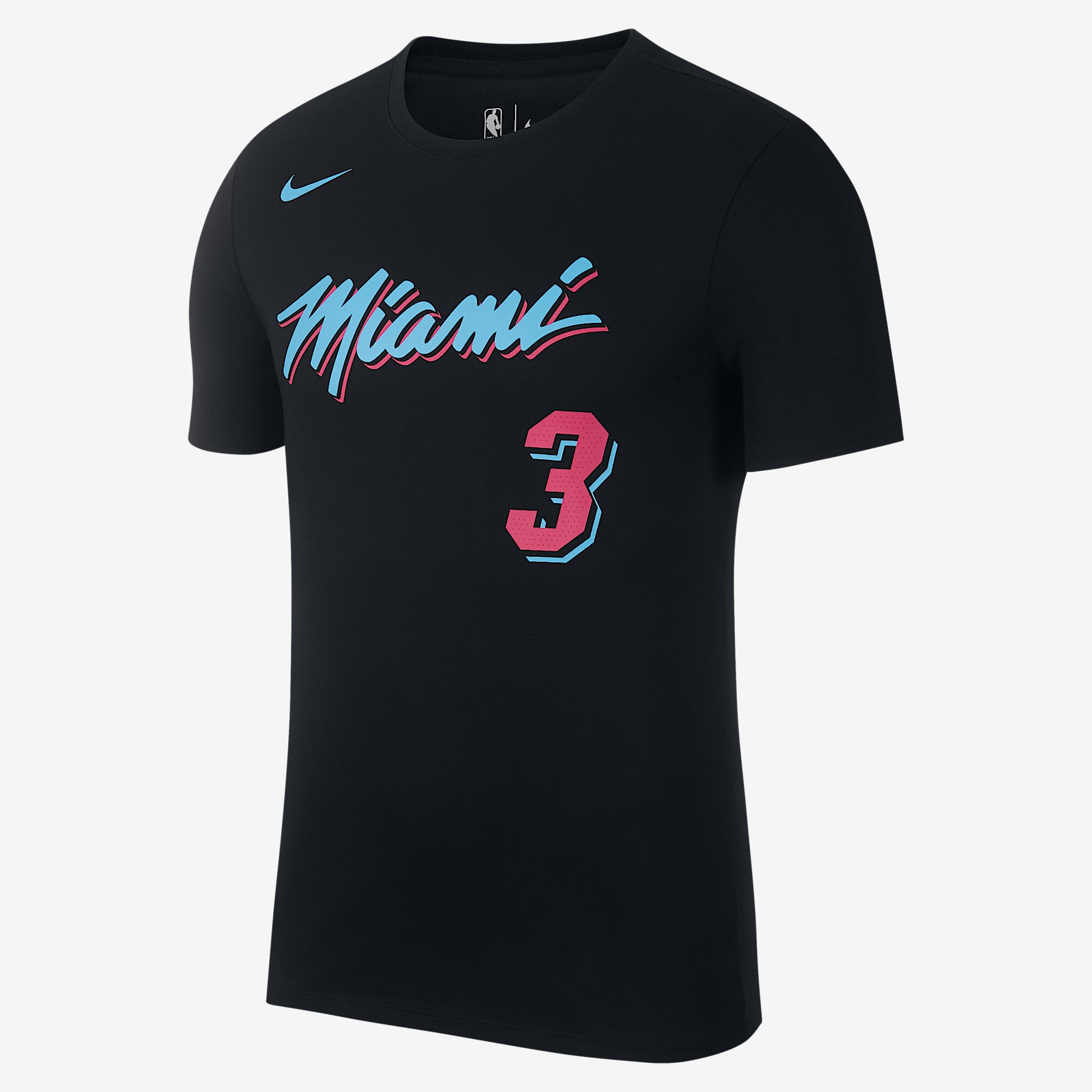 迈阿密热火队 City Edition Nike Dri-FIT 男子 NBA T恤 - 黑