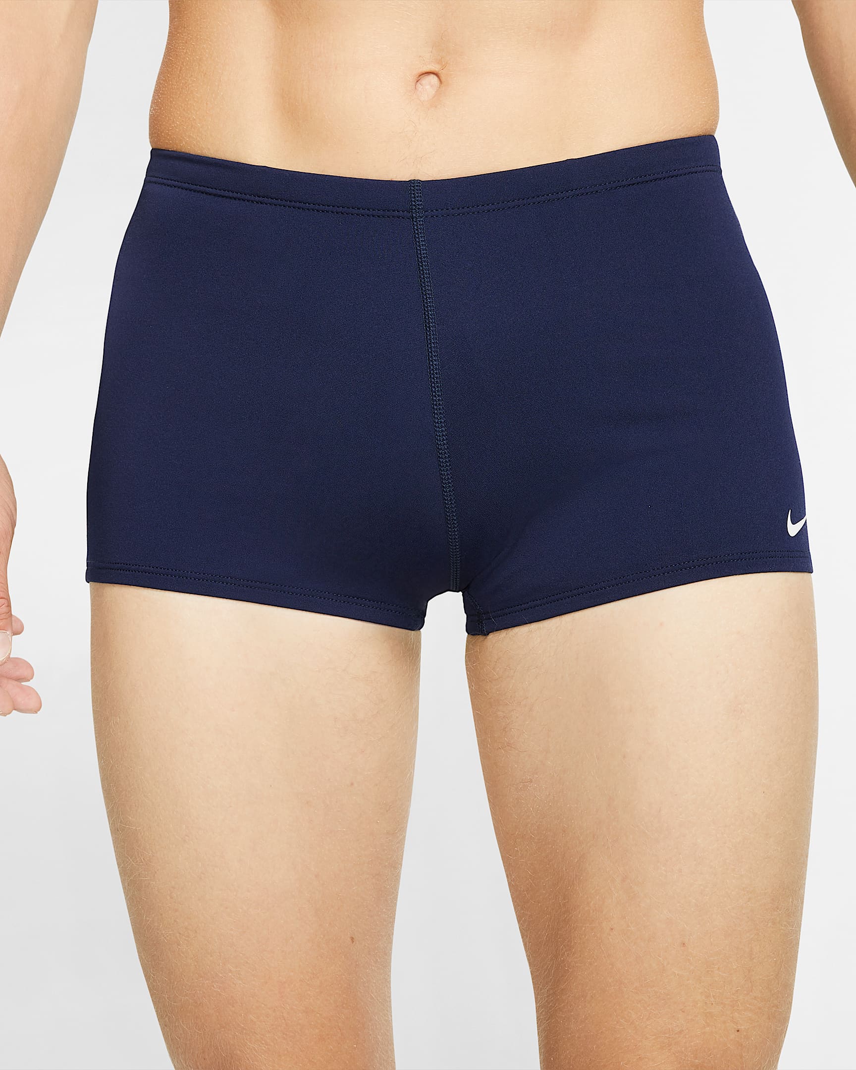 Nike Swim Poly Solid 男子平角泳裤 - 深藏青/黑/白色