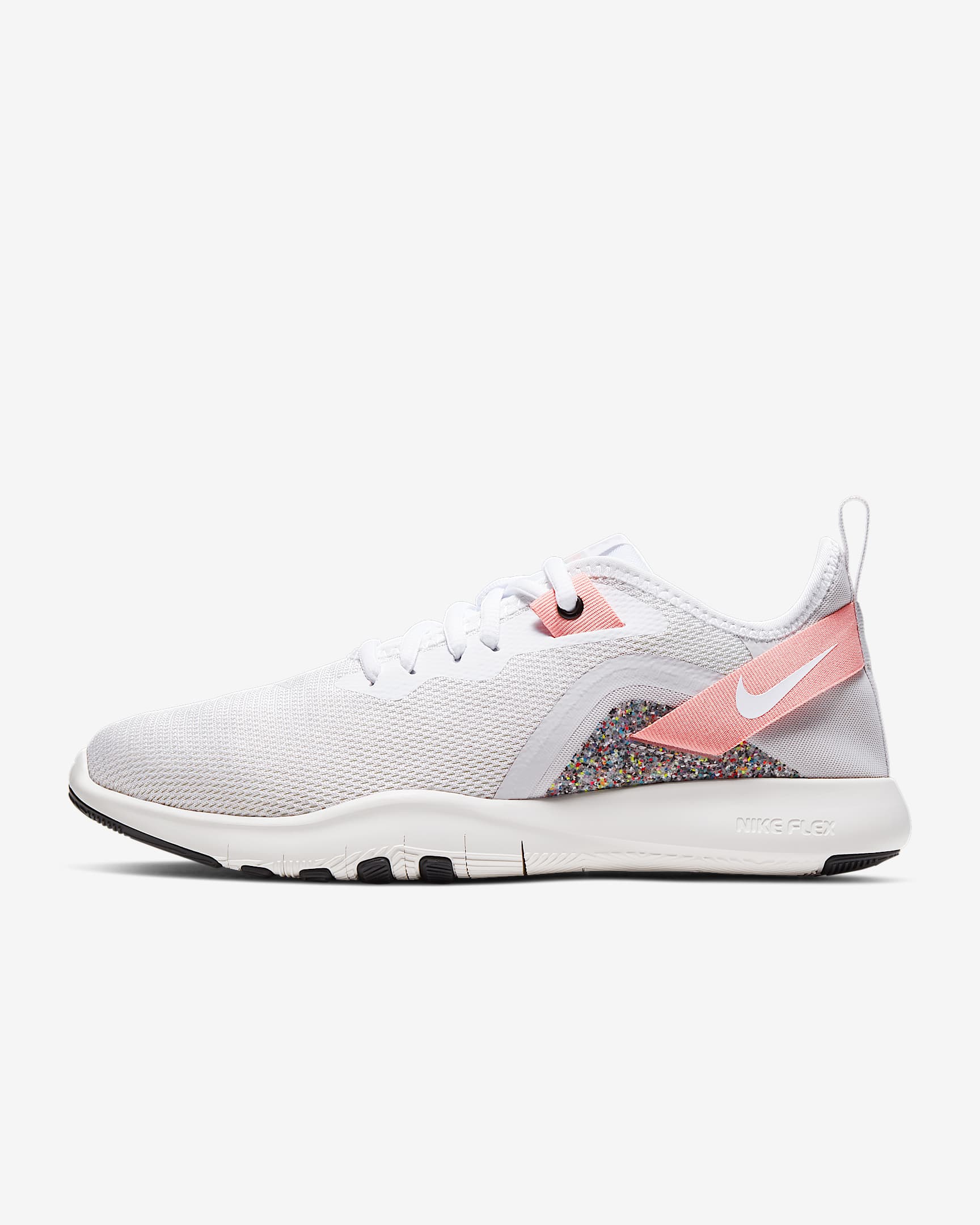 Nike Flex Trainer 9 女子训练鞋 - 苍野灰/星尘珊瑚红/幻影灰白/白色