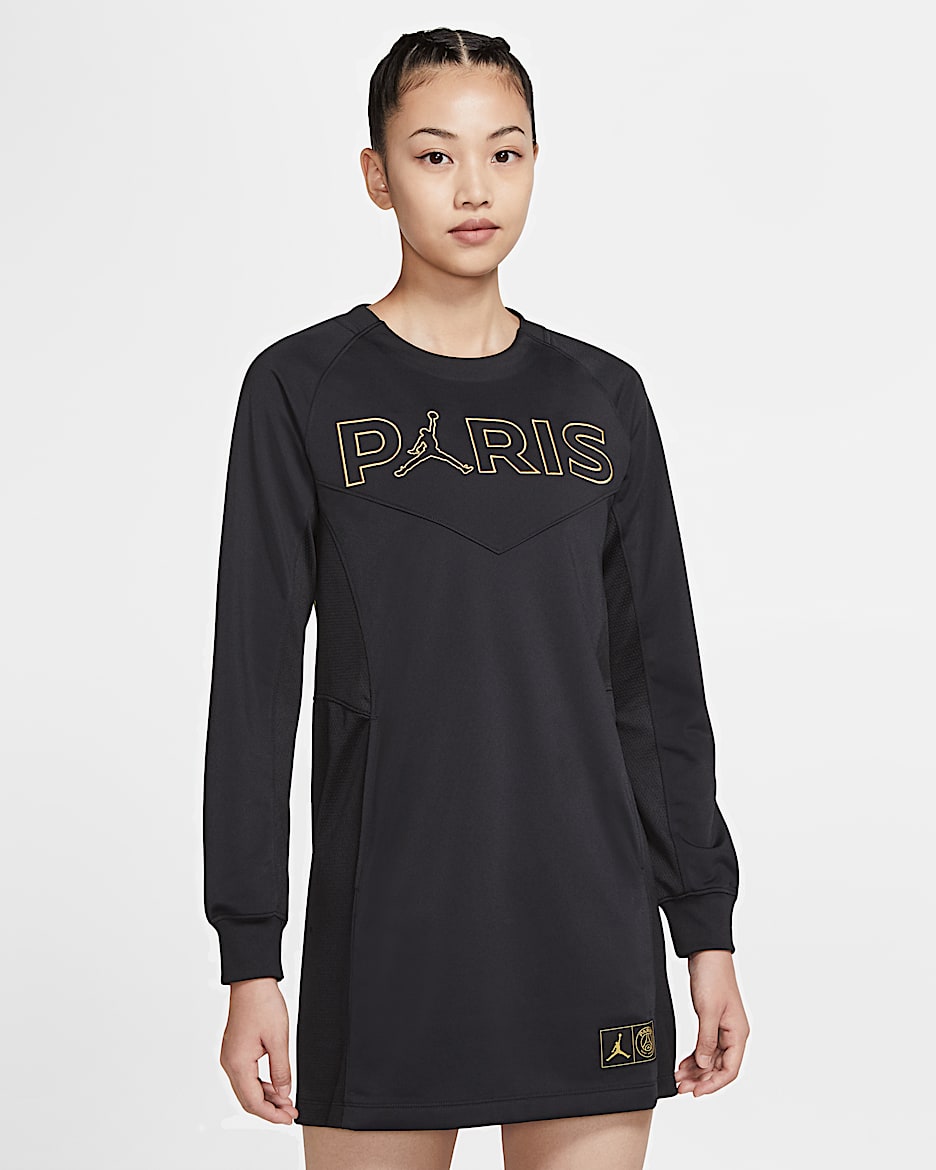 巴黎圣日耳曼女子连衣裙 - 黑/黑/黑/金属色