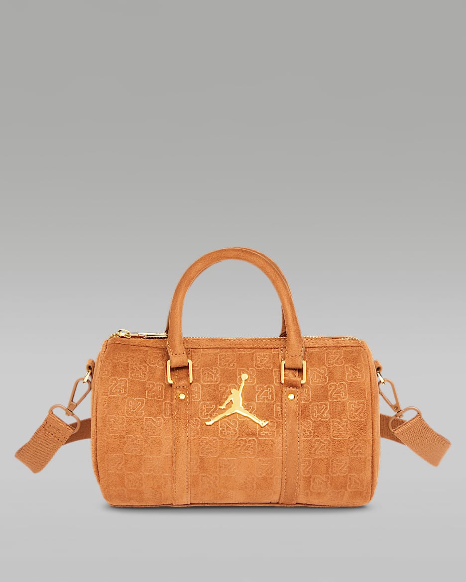 Jordan Monogram 合成翻毛皮斜挎包 - 白兰地白