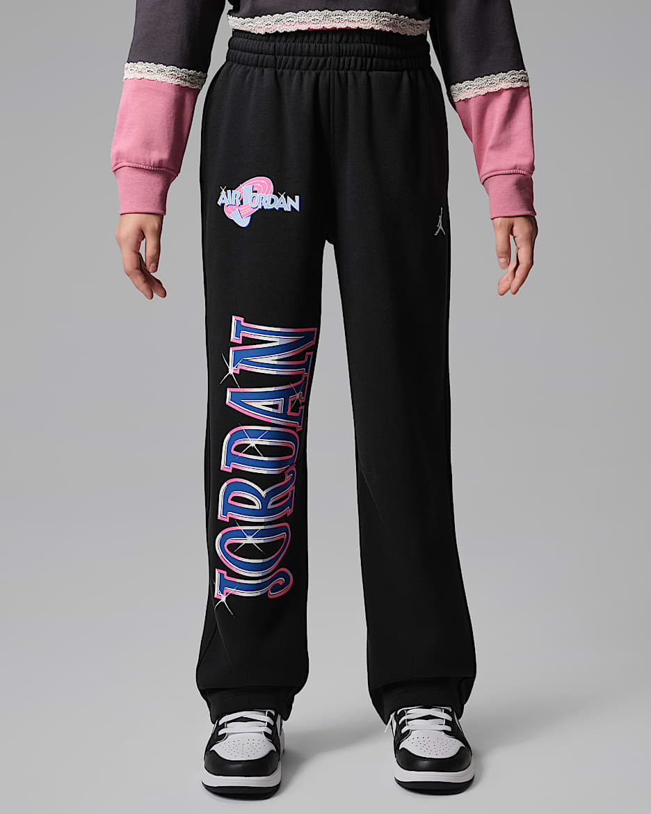 Jordan Space Jam 30 大童加绒长裤 - 黑