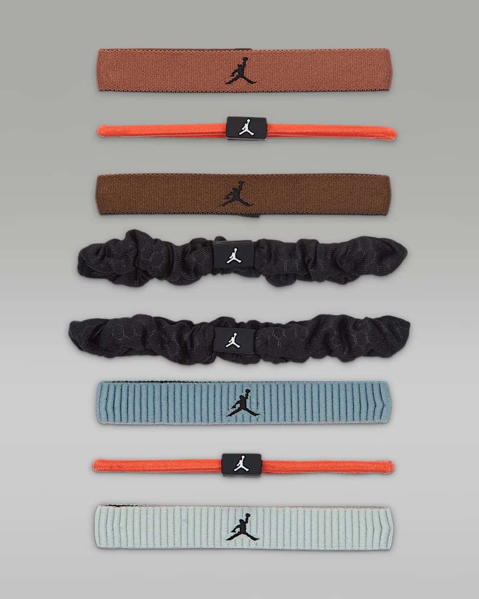Jordan Sport 弹性发圈(8 条) - 树皮红/队橙/黑