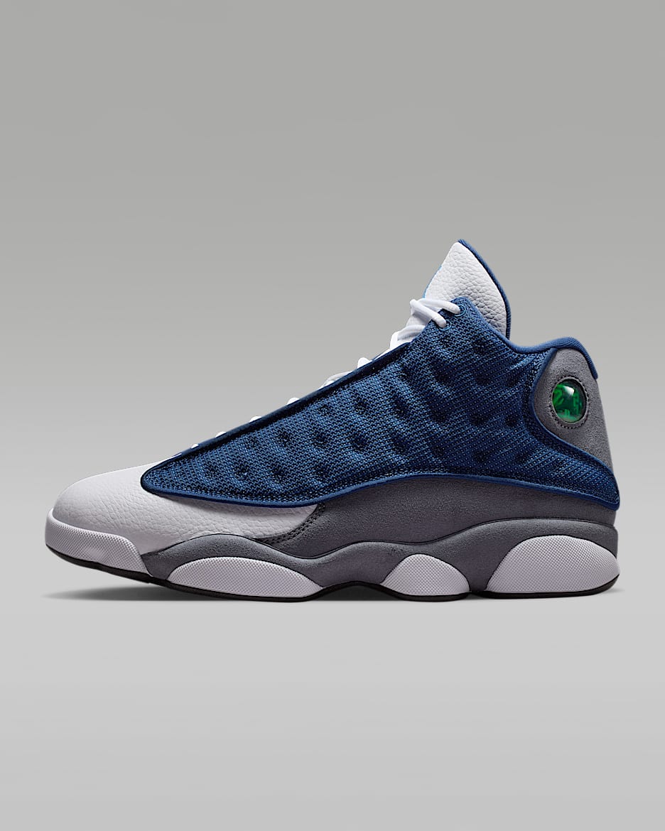 Air Jordan 13 Retro "Flint" 复刻男子运动鞋 - 深海蓝/燧石灰/白色/大学蓝