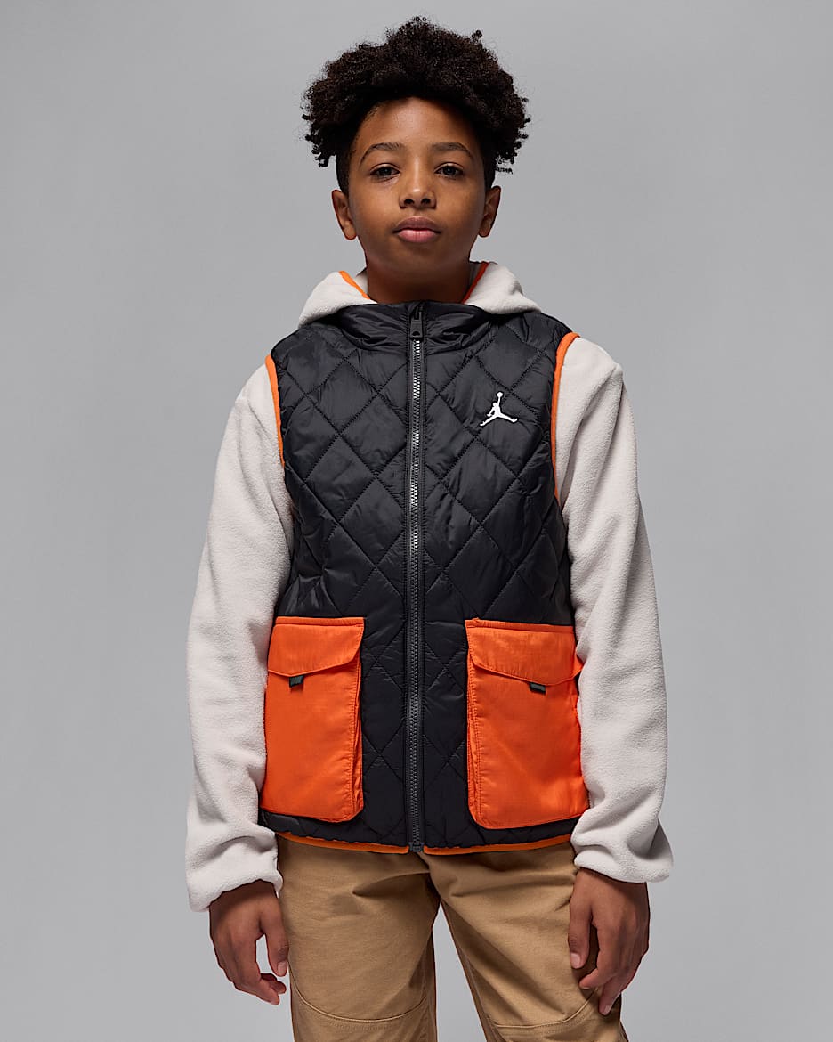 Jordan 大童三合一两件套夹克 - 黑