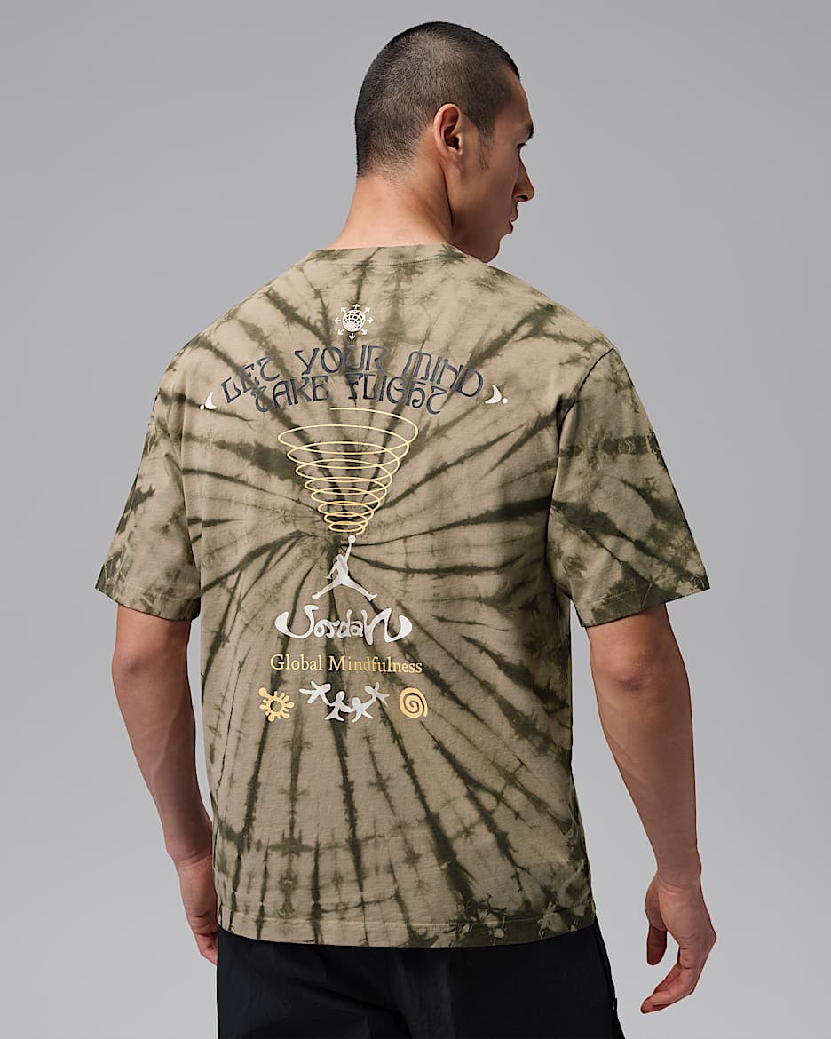 Jordan Brooklyn 男子扎染T恤 - 卡其