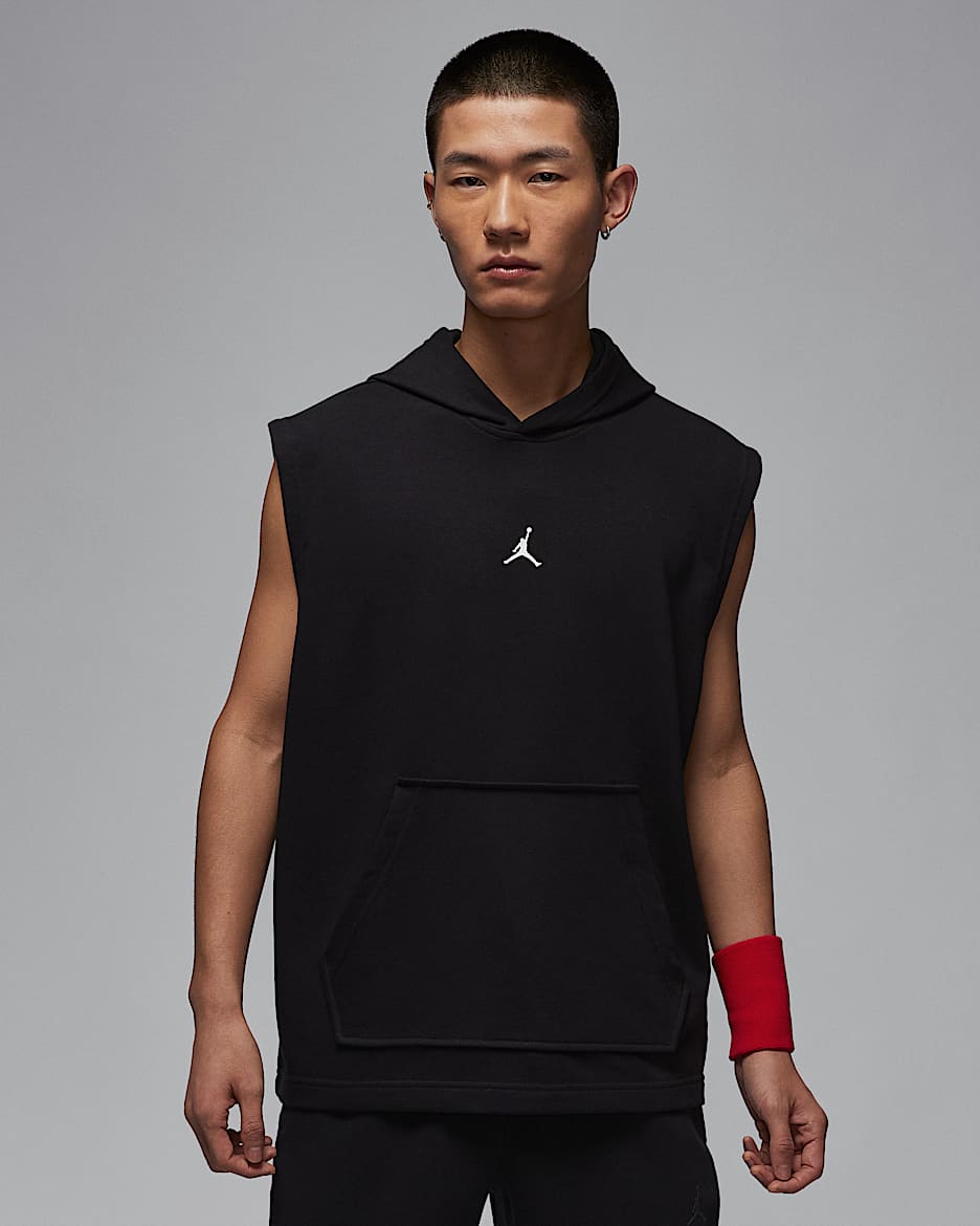 Jordan Sport Crossover Dri-FIT 男子速干无袖套头连帽衫 - 黑/白色