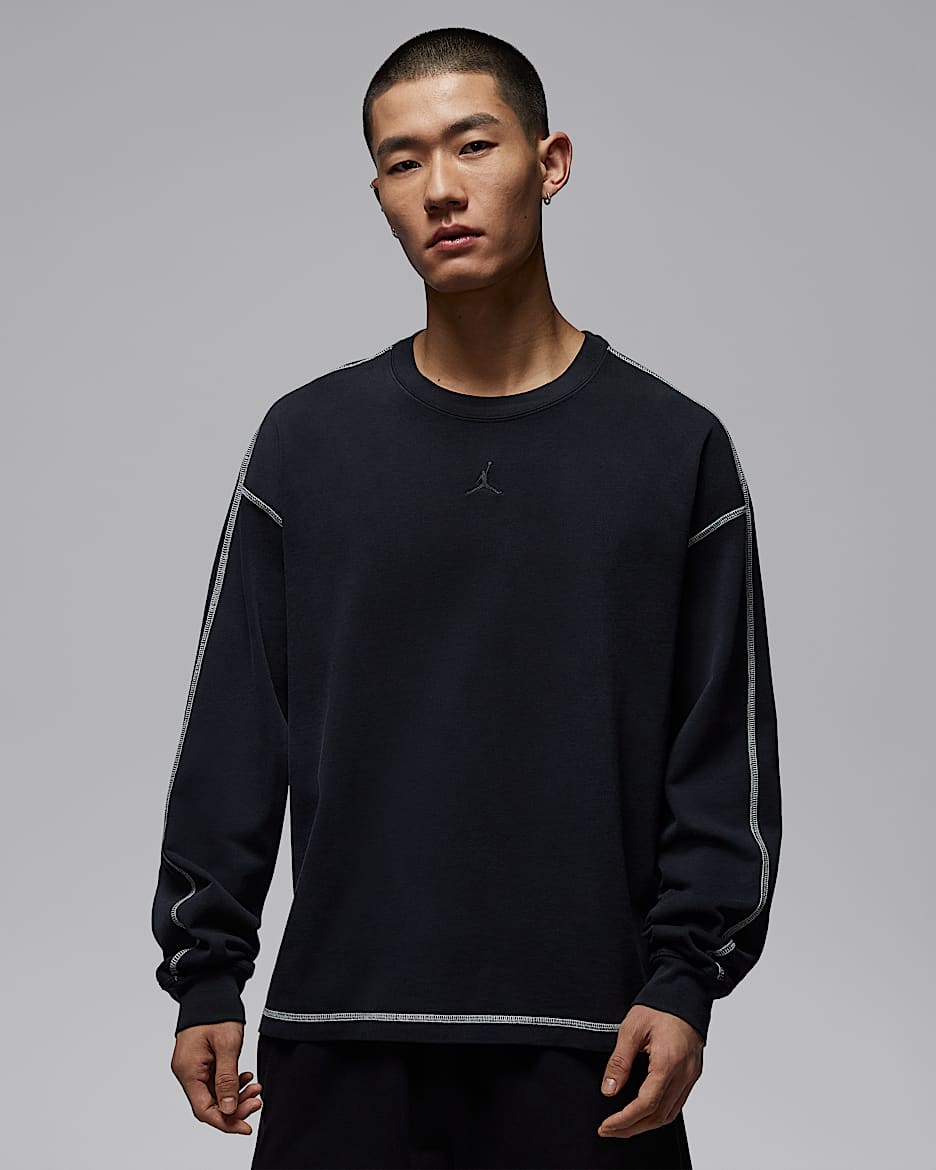 Jordan Flight 男子厚实长袖上衣 - 黑/帆白/黑