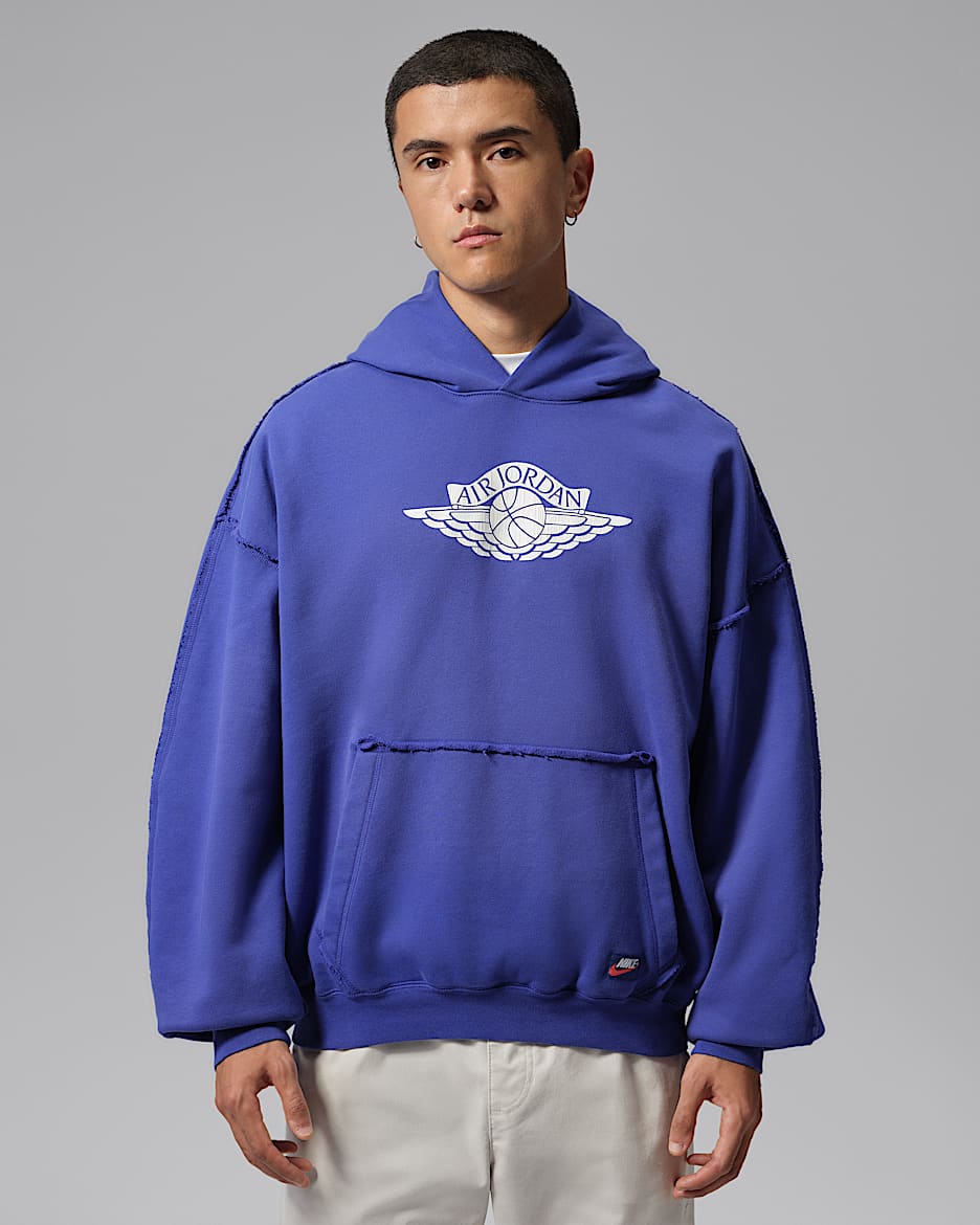 Jordan Flight Wings 男子加绒套头连帽衫 - 和谐蓝/帆白