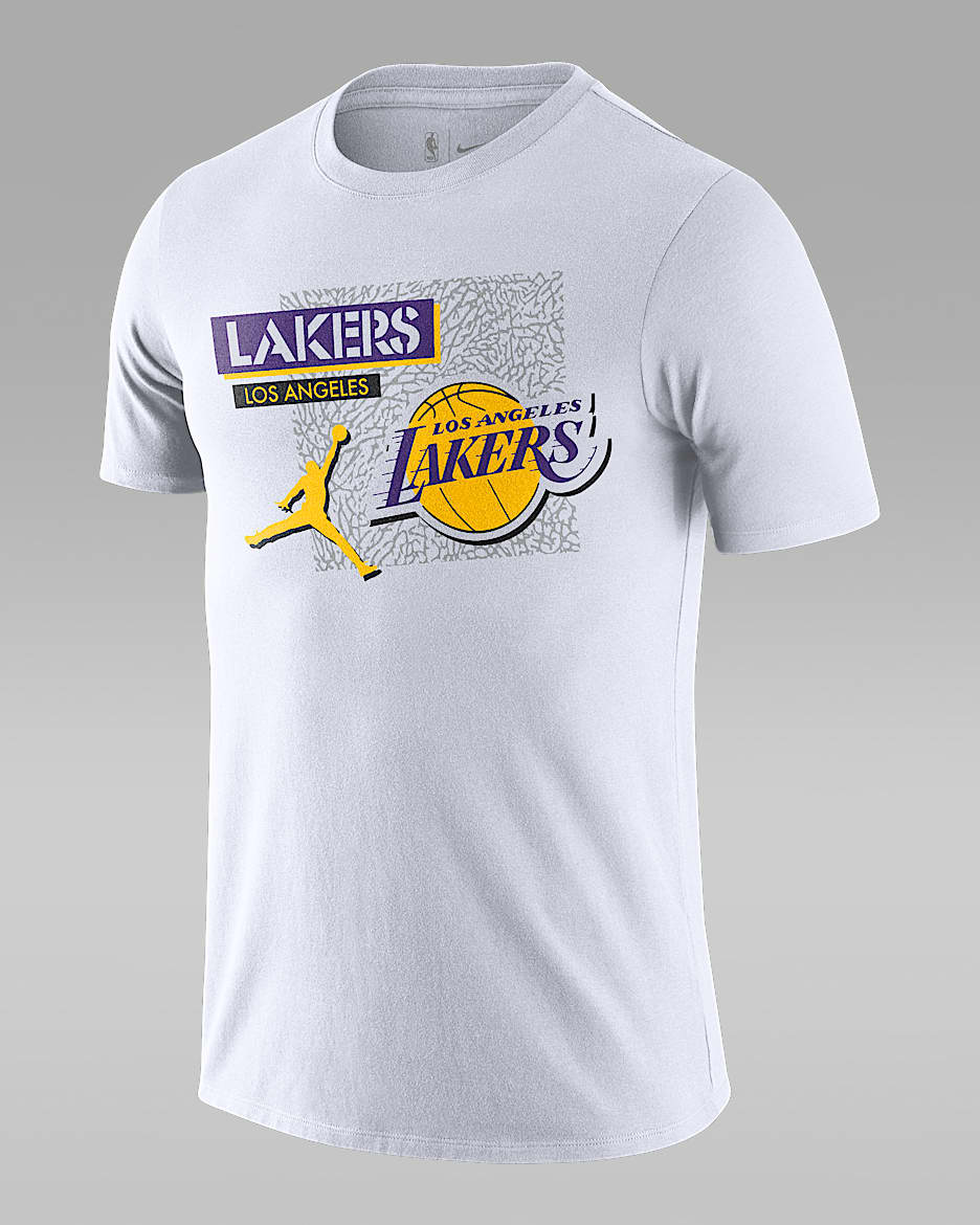 洛杉矶湖人队 Jordan Dri-FIT NBA 男子T恤 - 白色