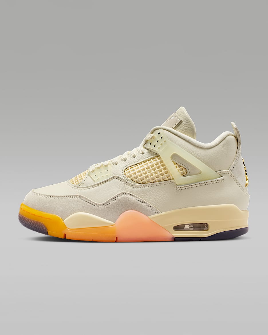 Air Jordan 4 Retro "Birds of Paradise" 复刻女子运动鞋 - 椰奶色/亮橙/亮橙/棉布白