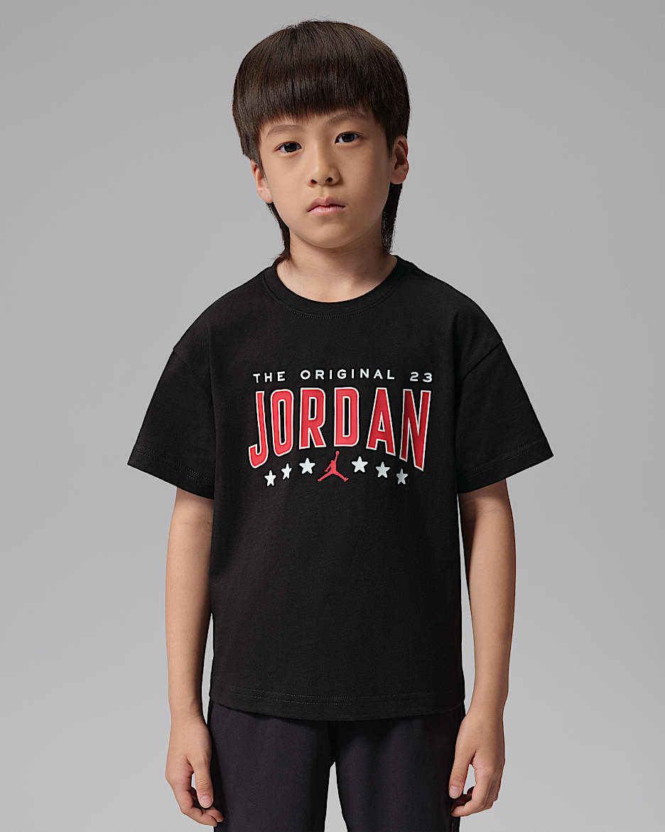 Jordan Interstate 23 幼童印花短袖T恤 - 黑