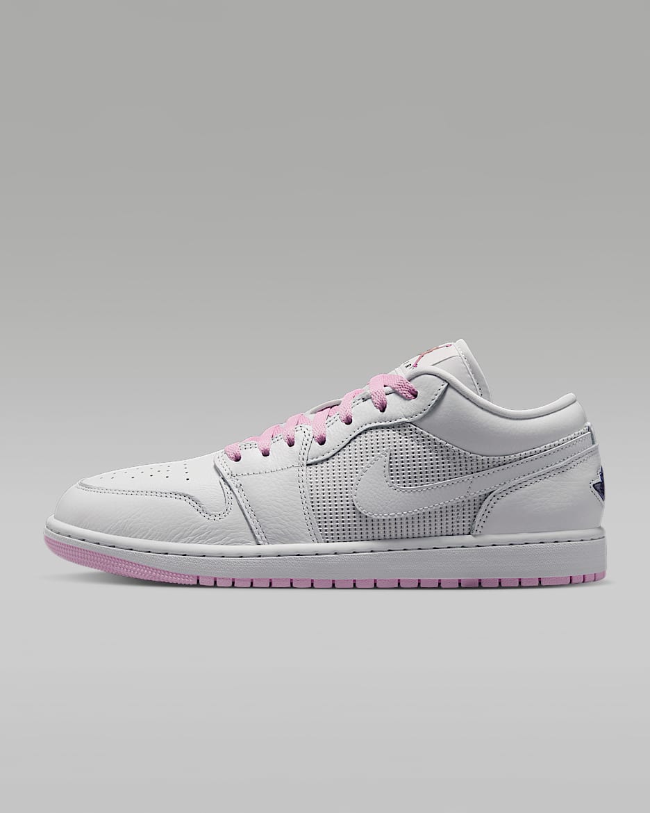 Air Jordan 1 Low SE 男子运动鞋 - 山峰白/浅北极粉/银