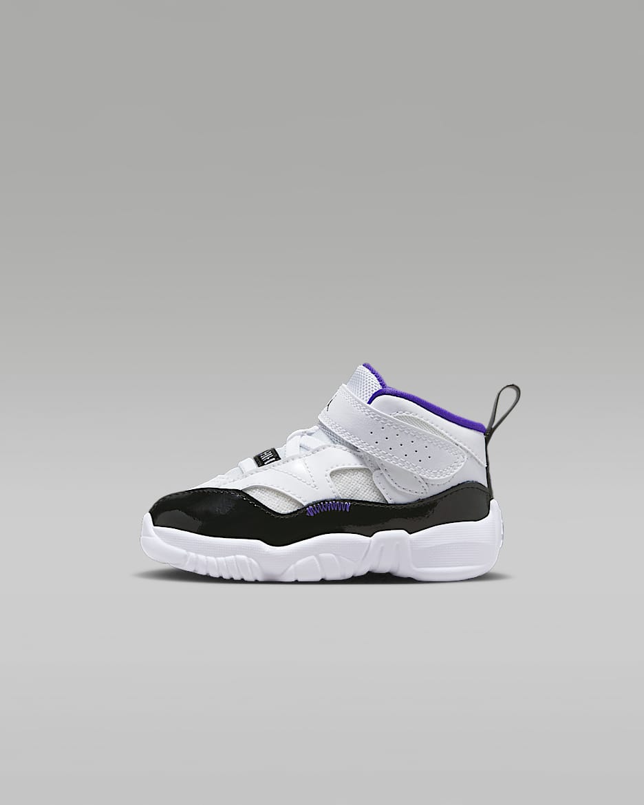 Jumpman Two Trey (TD) 婴童运动童鞋 - 白色/黑/暗紫