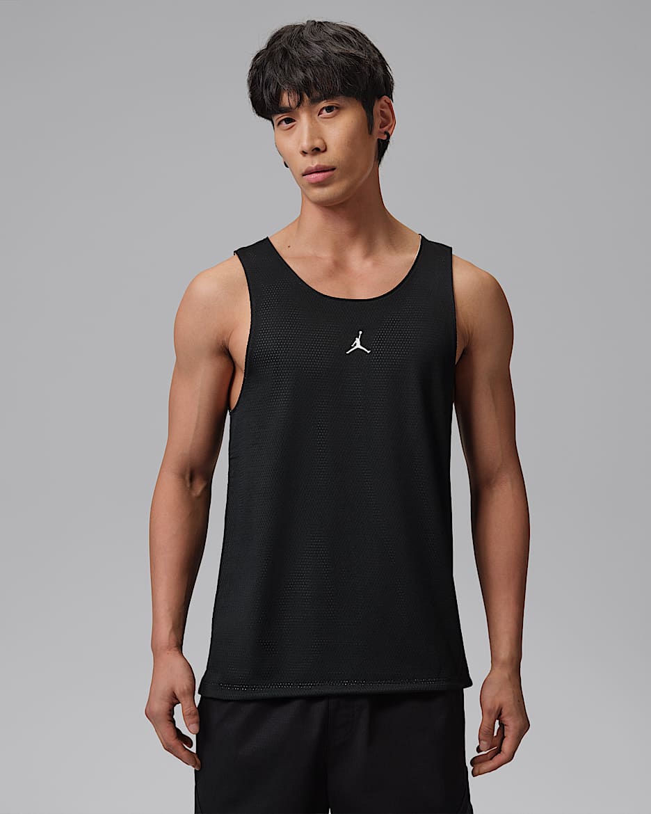 Jordan Sport 男子速干双面穿球衣 - 黑/白色