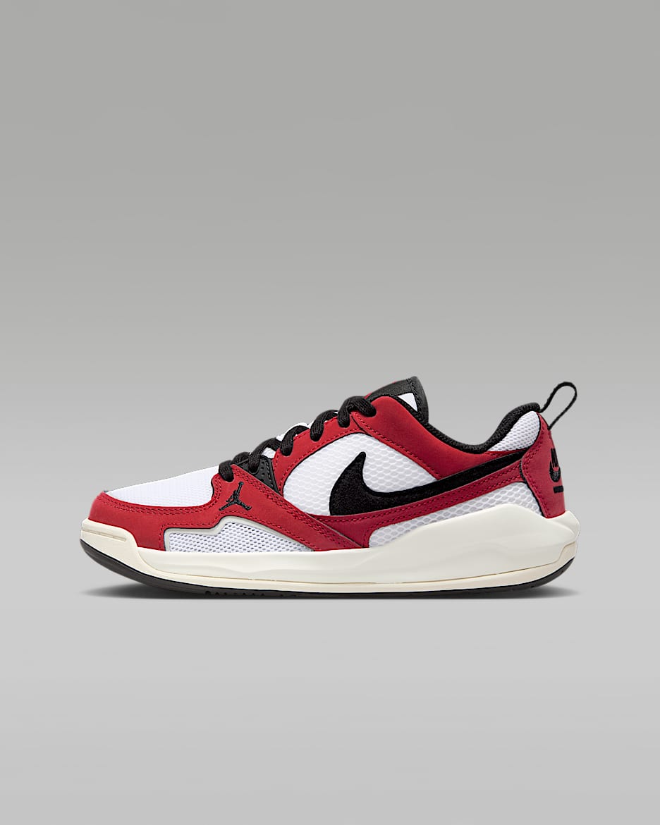 Jordan CMFT Era Jordan 舒释鞋大童运动鞋 - 白色/校园红/帆白/黑