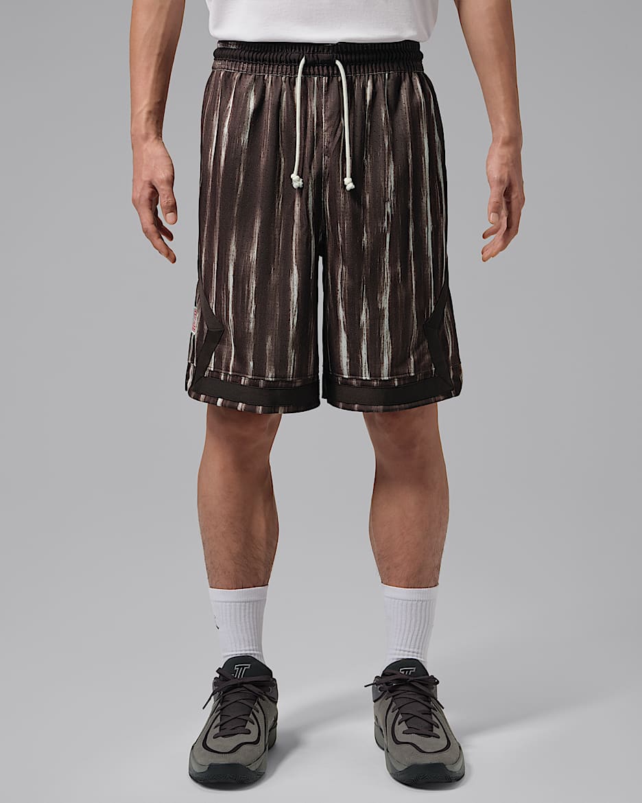 Jordan Sport Dongdan Dri-FIT Diamond 下站东单男子速干短裤 - 丝绒棕/帆白/大学红