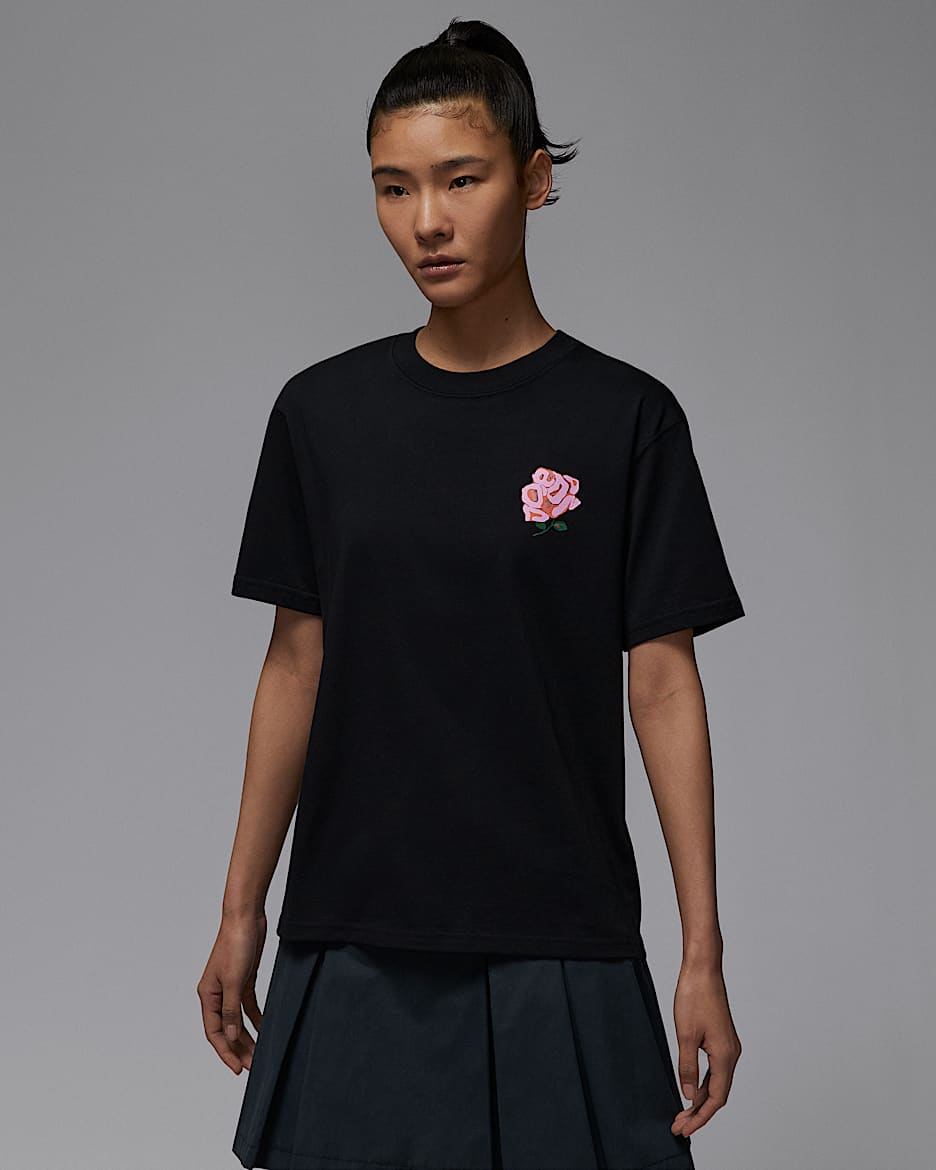 Jordan 女子印花T恤 - 黑