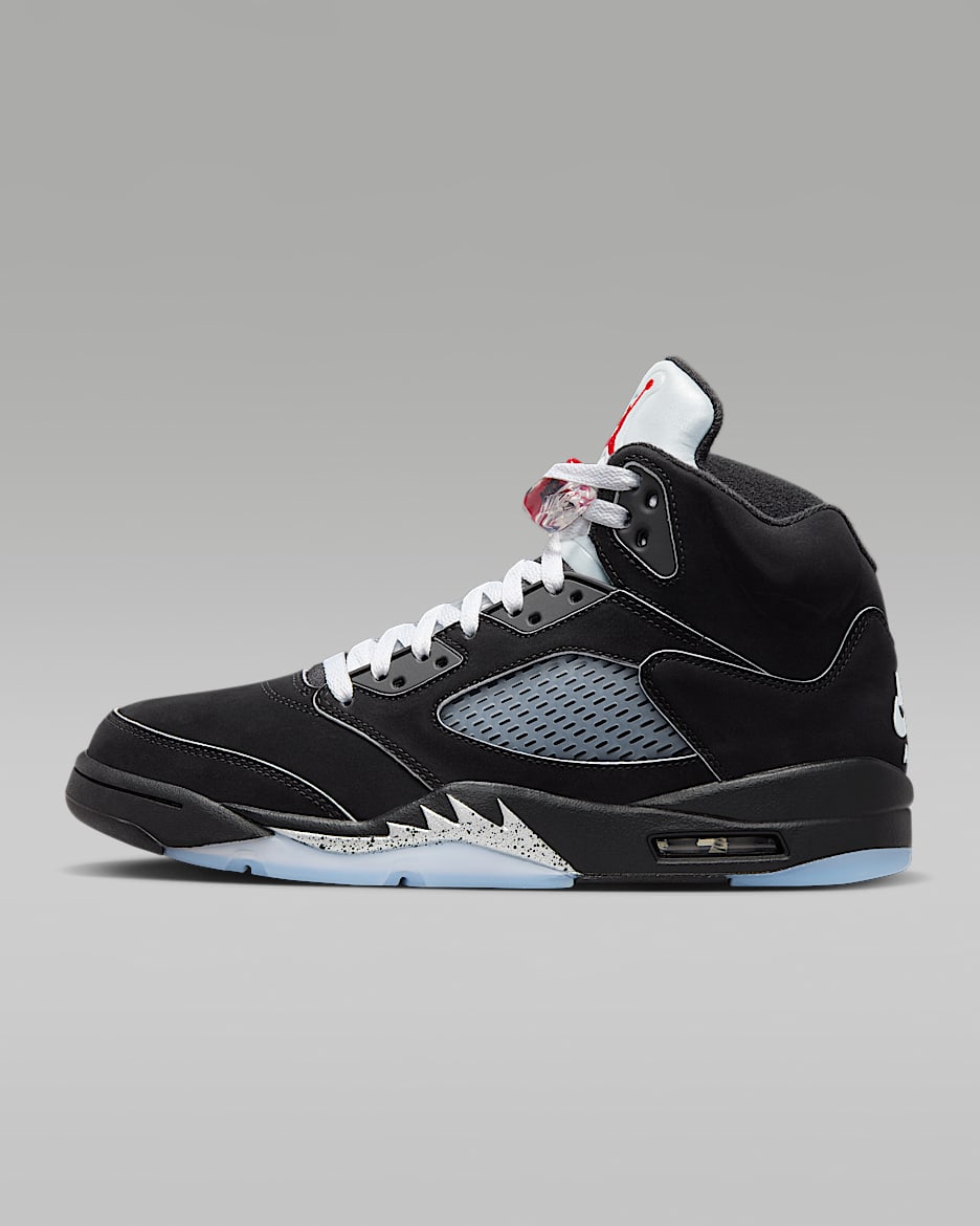 Air Jordan 5 Retro "Reimagined" 复刻男子运动鞋 - 黑/金属银/火焰红/白色